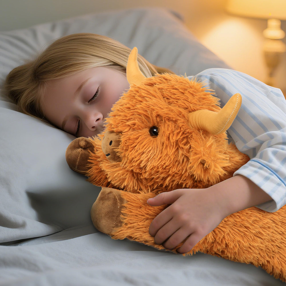 JellyMallow Highland Cow Weighted Plush – 22-Inch, 5 lb Huggable Stuffed Animal