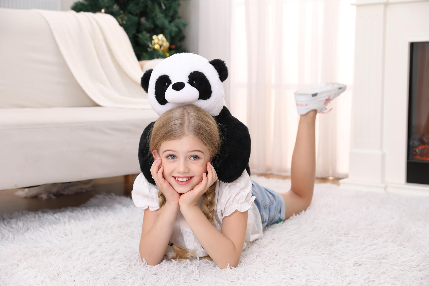 JellyMallow Panda Weighted Plush Pillow – 5lbs, 24-Inch Giant Plush