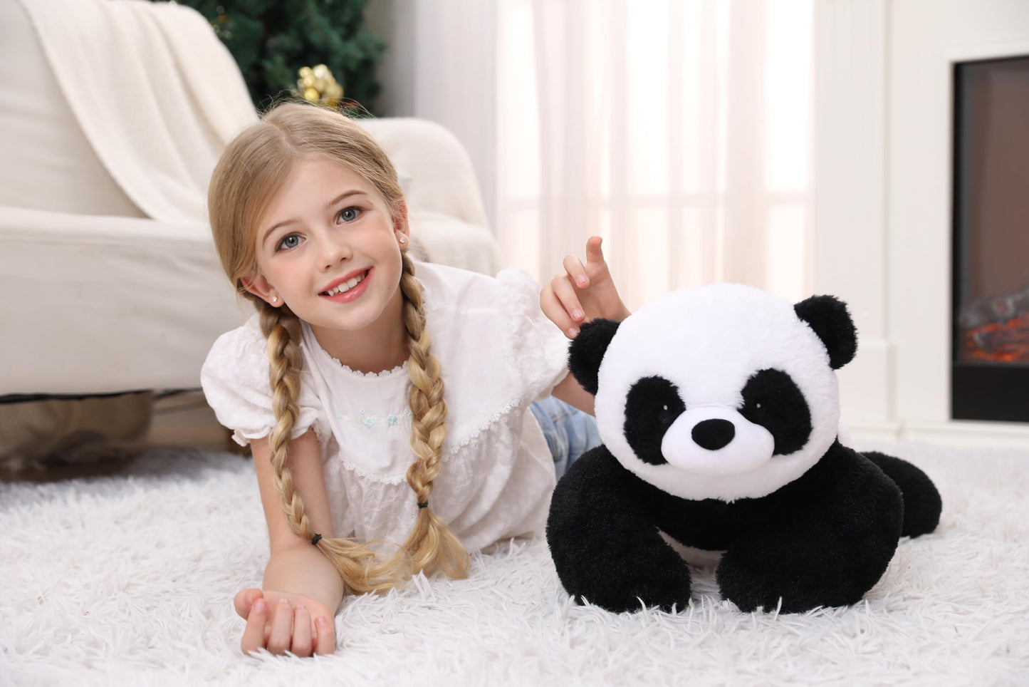 JellyMallow Panda Weighted Plush Pillow – 5lbs, 24-Inch Giant Plush