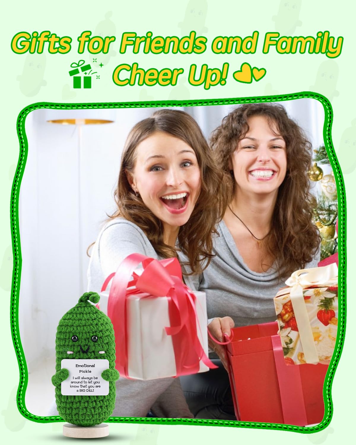JELUTAR Mini Funny Potato – 3-Inch Knitted Doll with Card for Cheer Up Gifts & Party Decor