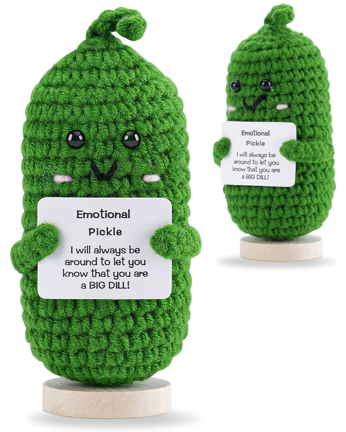 JELUTAR Mini Funny Potato – 3-Inch Knitted Doll with Card for Cheer Up Gifts & Party Decor