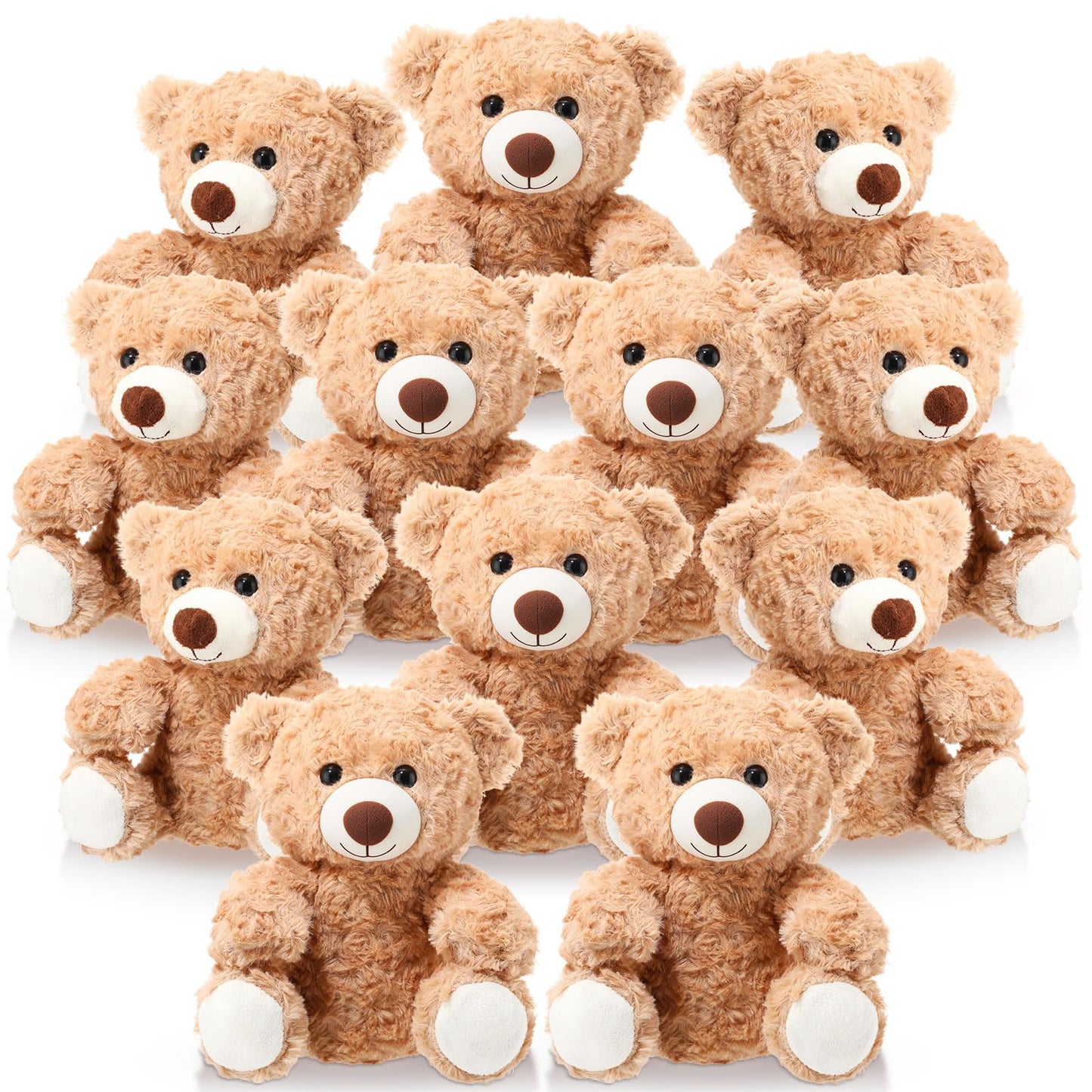 Jenaai 12 Pcs Bears Bulk – 10'' Plush Bears for Baby Showers, Parties & Gifts