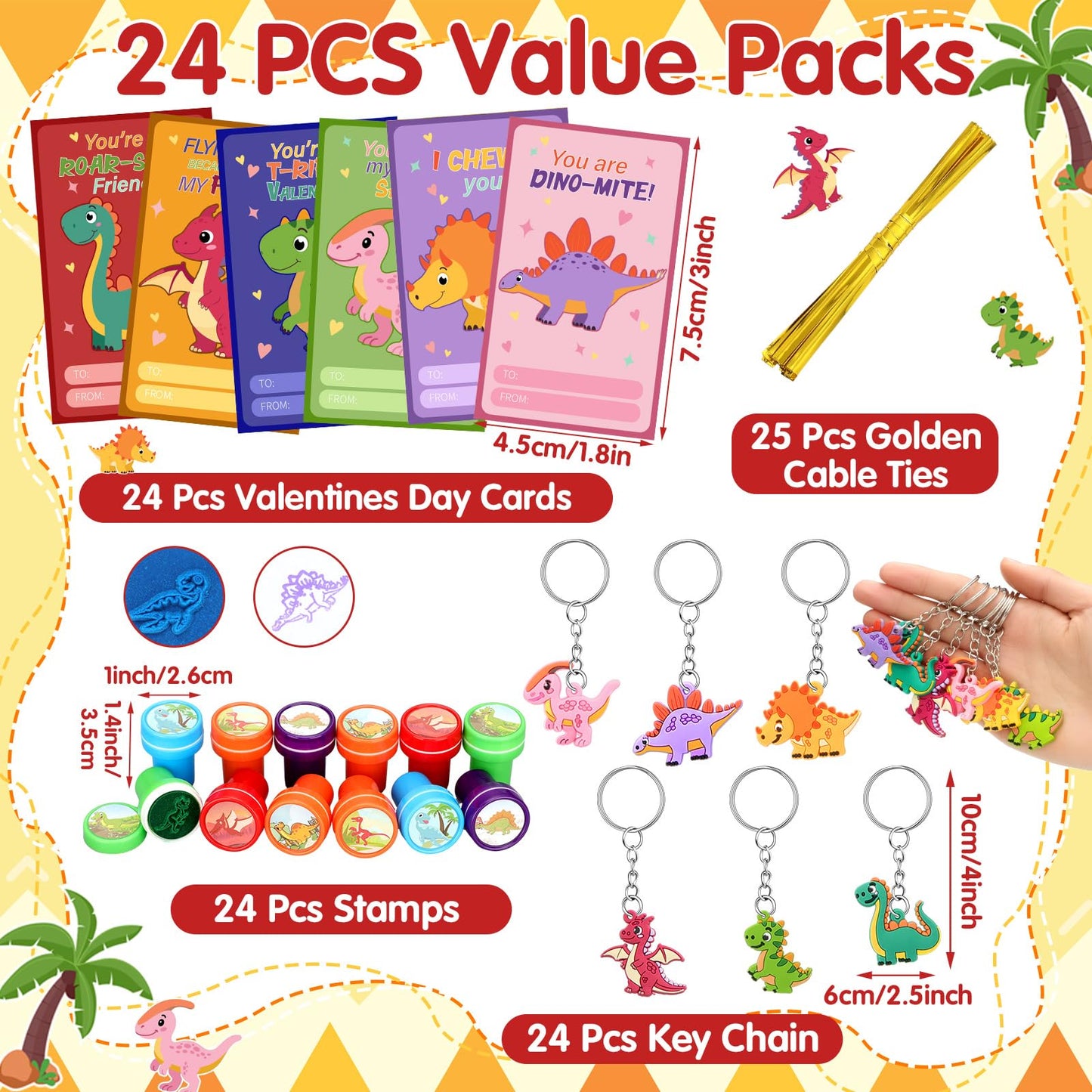 Jenaai 268 Pcs Valentines Day Gifts for Kids: Dinosaur Cups, Straws & More