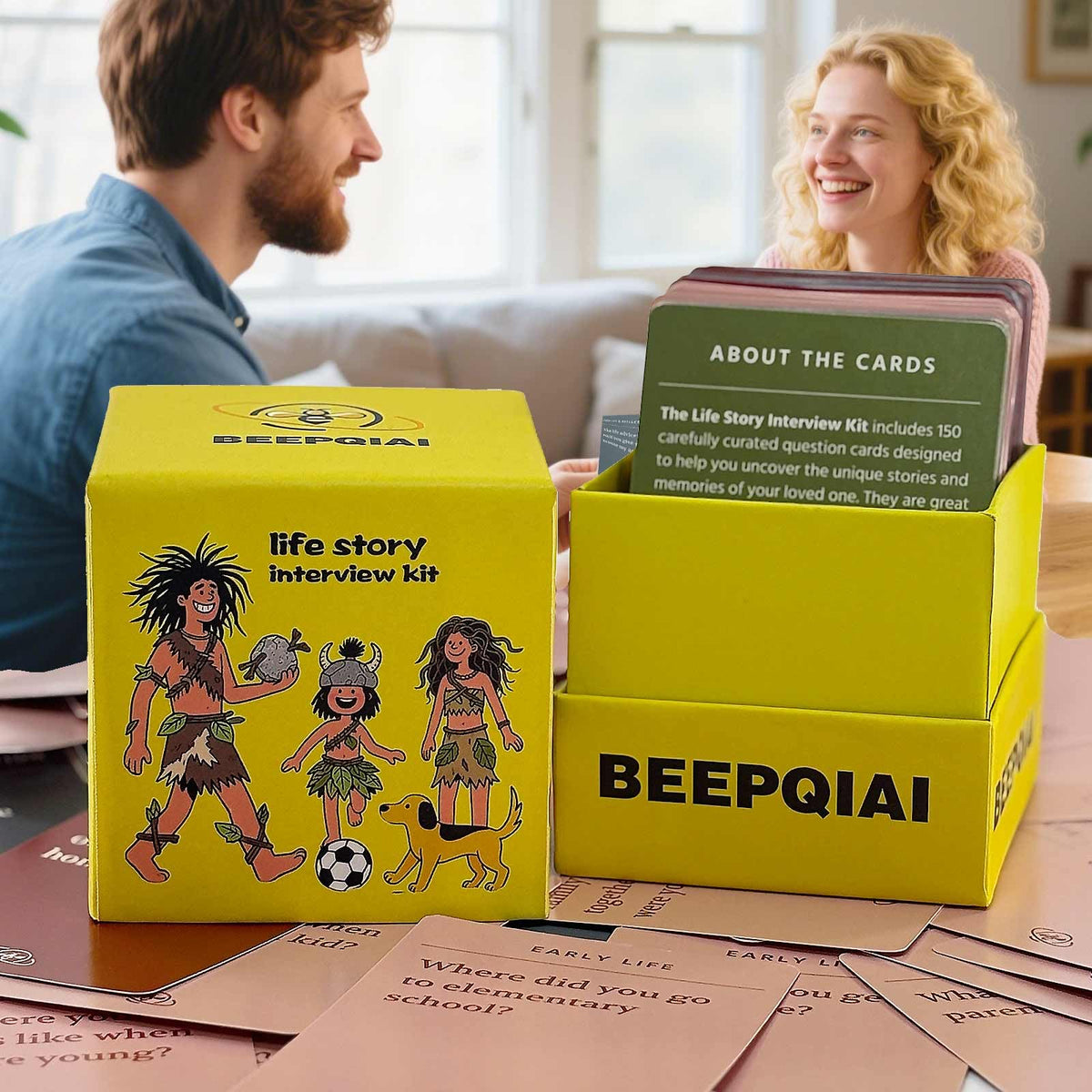 Jendfert BHTPOK 150 Life Story Interview Kit - Family Edition Conversation Cards