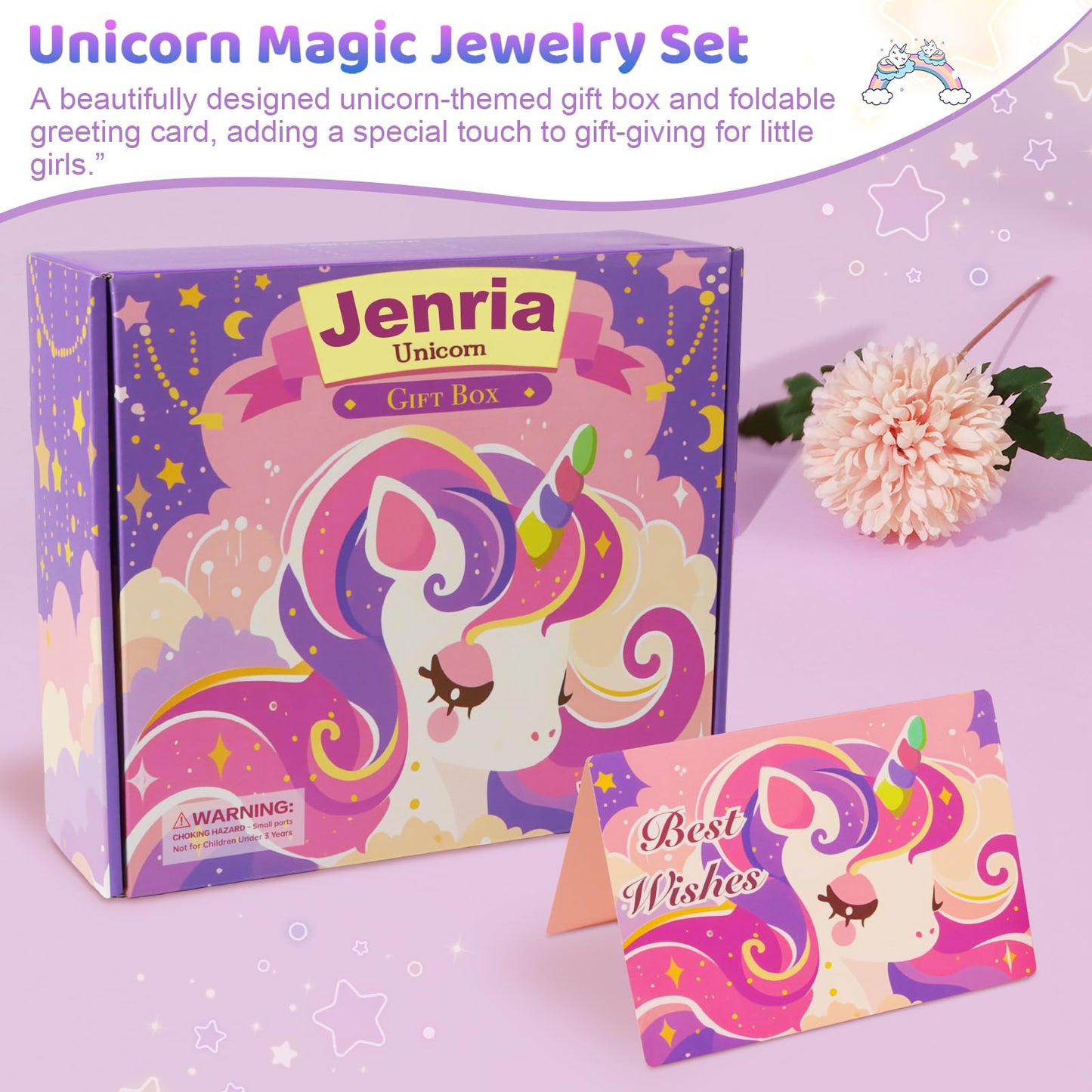 Jenria Unicorn Gift Set for Girls – Valentines Day & Birthday Toys