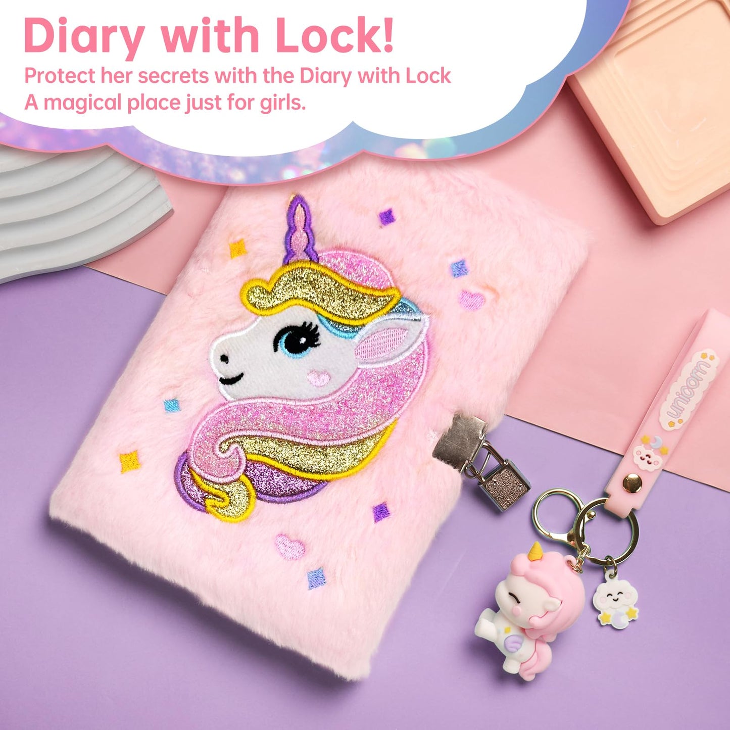 Jenria 9-Piece Unicorn Gift Set for Girls – Birthday & Gift Ideas for Ages 3-12