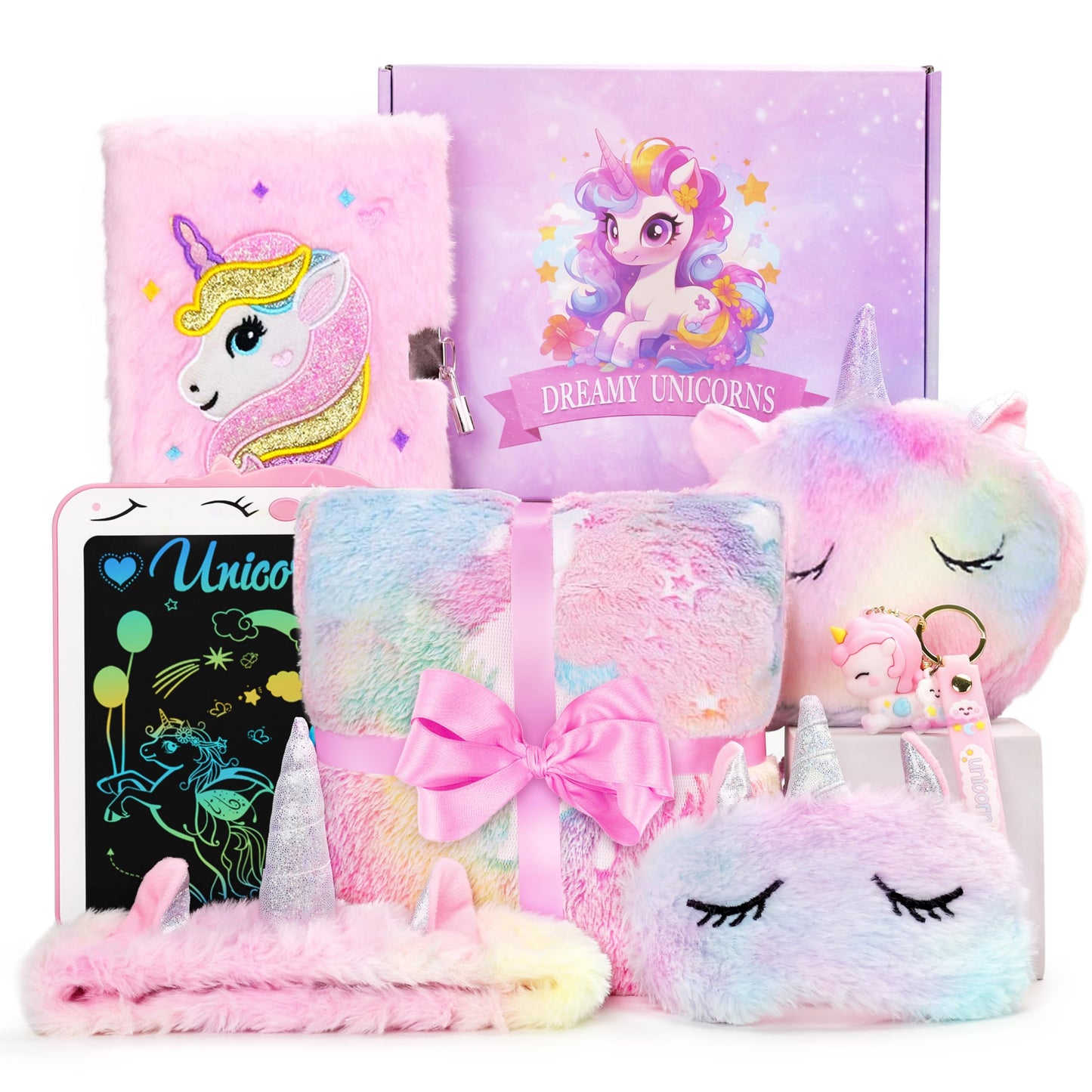 Jenria 9-Piece Unicorn Gift Set for Girls – Birthday & Gift Ideas for Ages 3-12