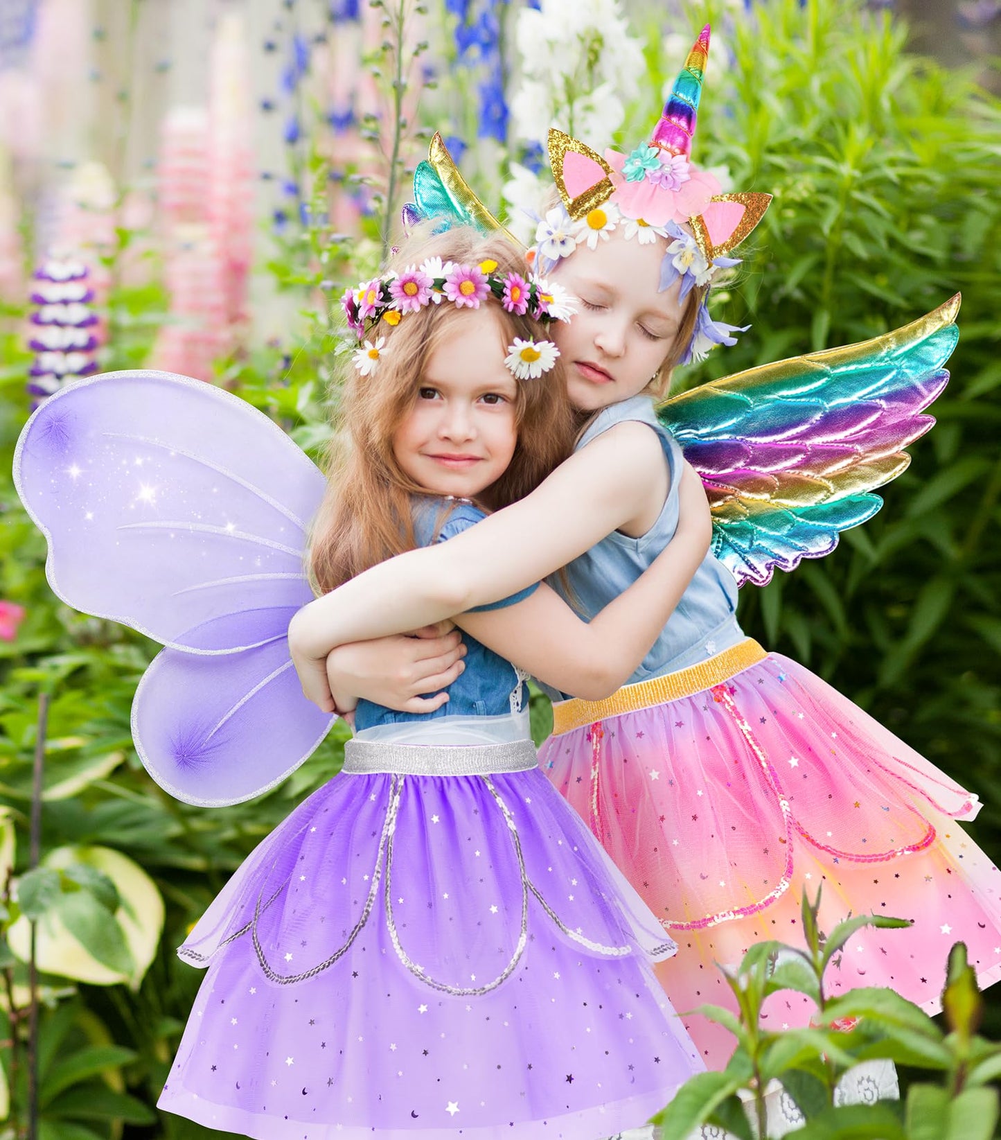 Jeowoqao Kids Princess Dress Up Set - 6-Piece Pretend Play Costume for Girls Aged 3-6