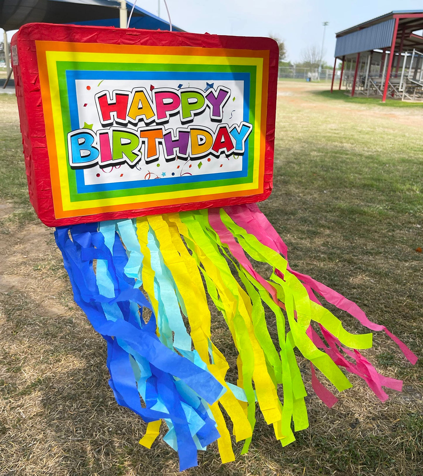 Jergrim Birthday Piñata 4-Piece Set – Colorful 16x10x3 in Party Decorations