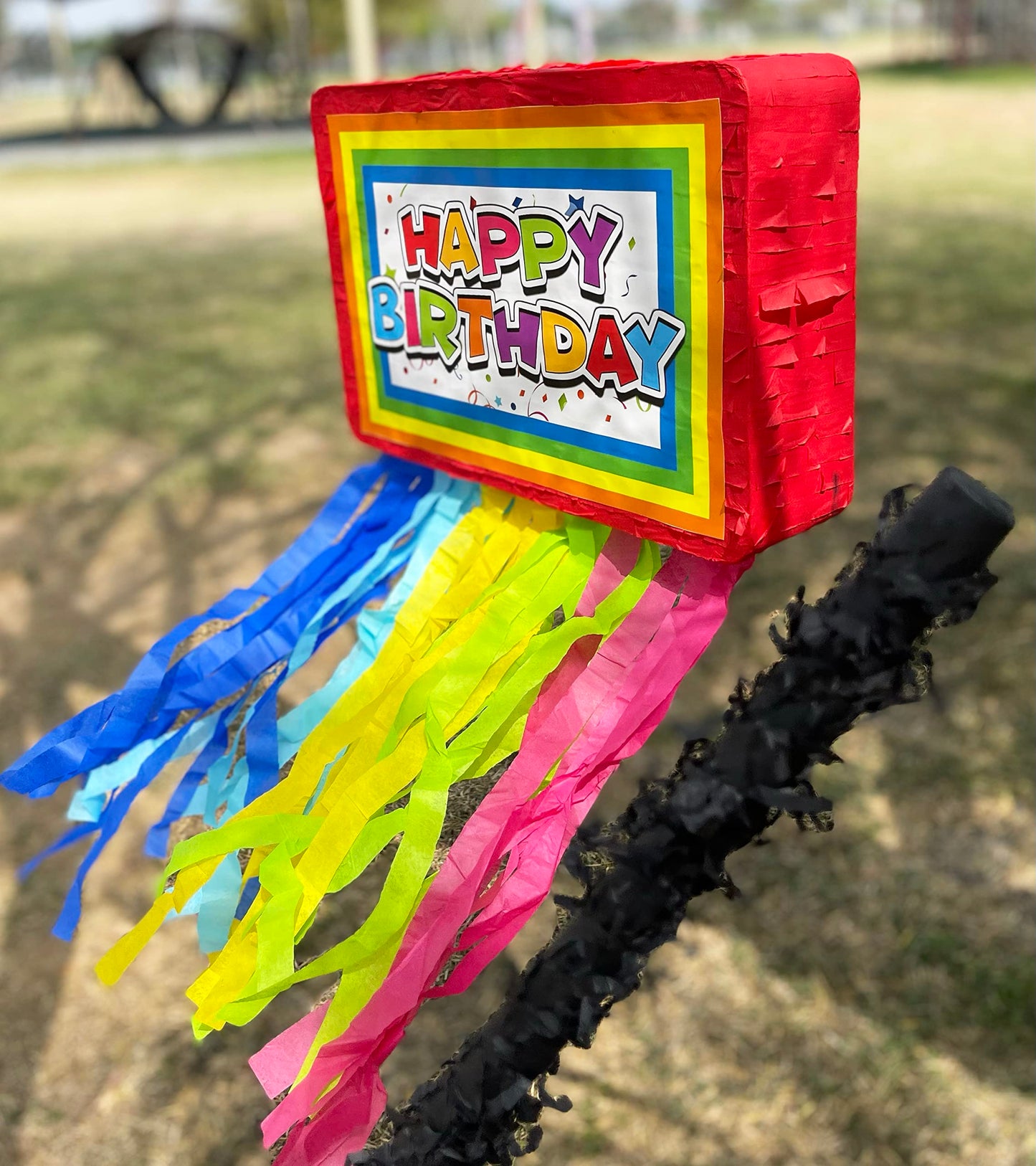 Jergrim Birthday Piñata 4-Piece Set – Colorful 16x10x3 in Party Decorations
