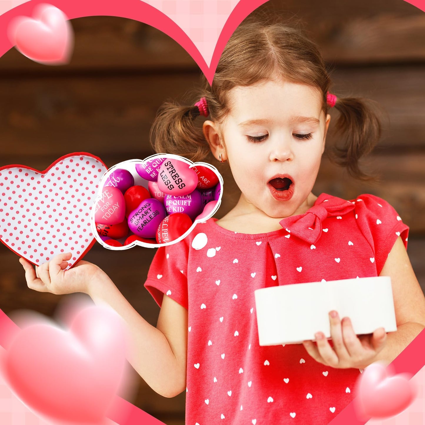 Jerify 100 Pcs Valentines Day Heart Stress Balls – 1.5-Inch Small Heart Shaped Fidget Balls for Parties & Gifts