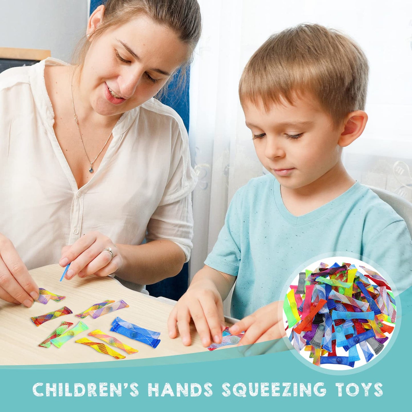Jerify 200-Piece Marble Mesh Fidget Toys – Silent Stress-Relief for Adults & Classrooms