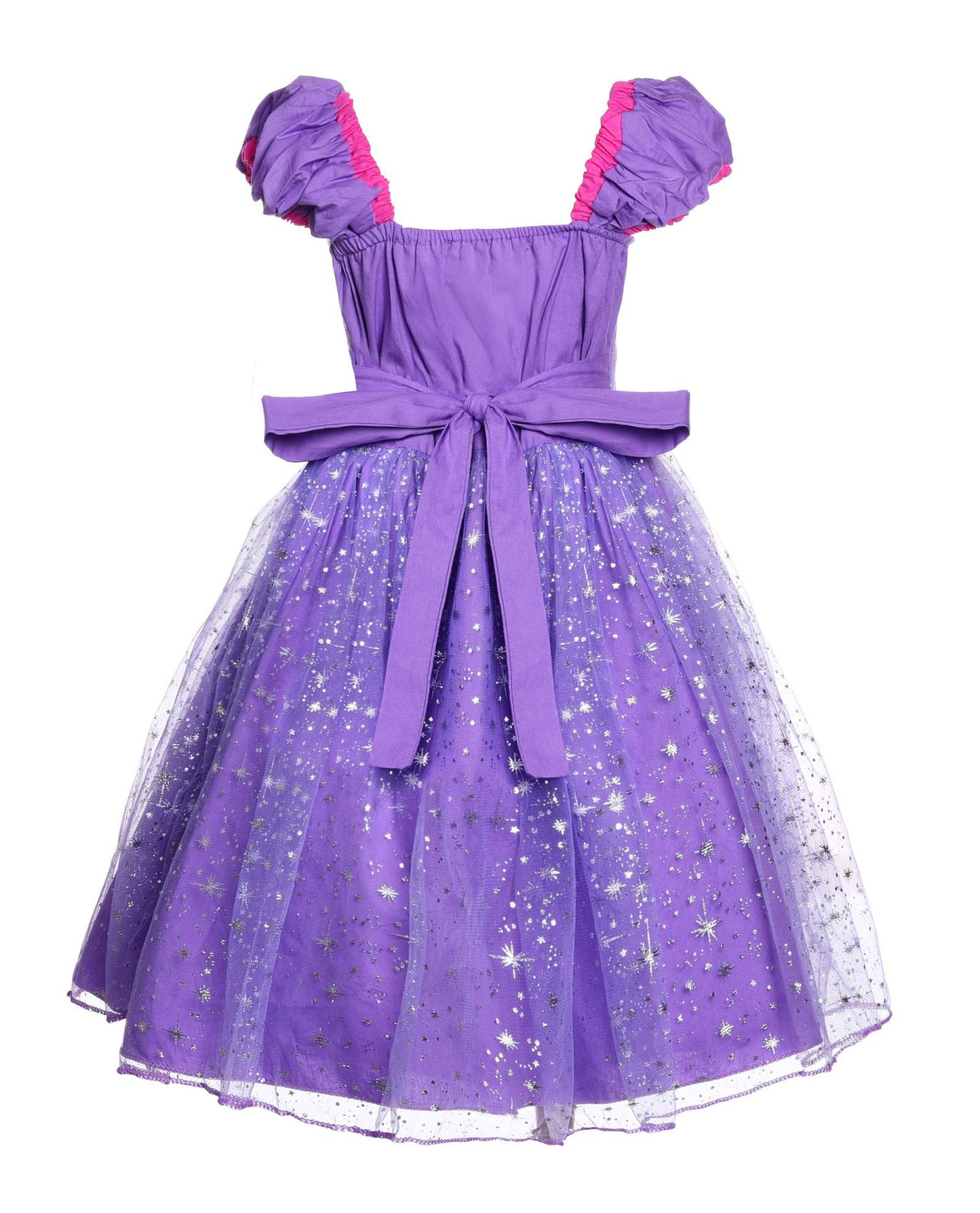 JerrisApparel Girl Princess Costume Dress (4T, Purple) – With Accessories