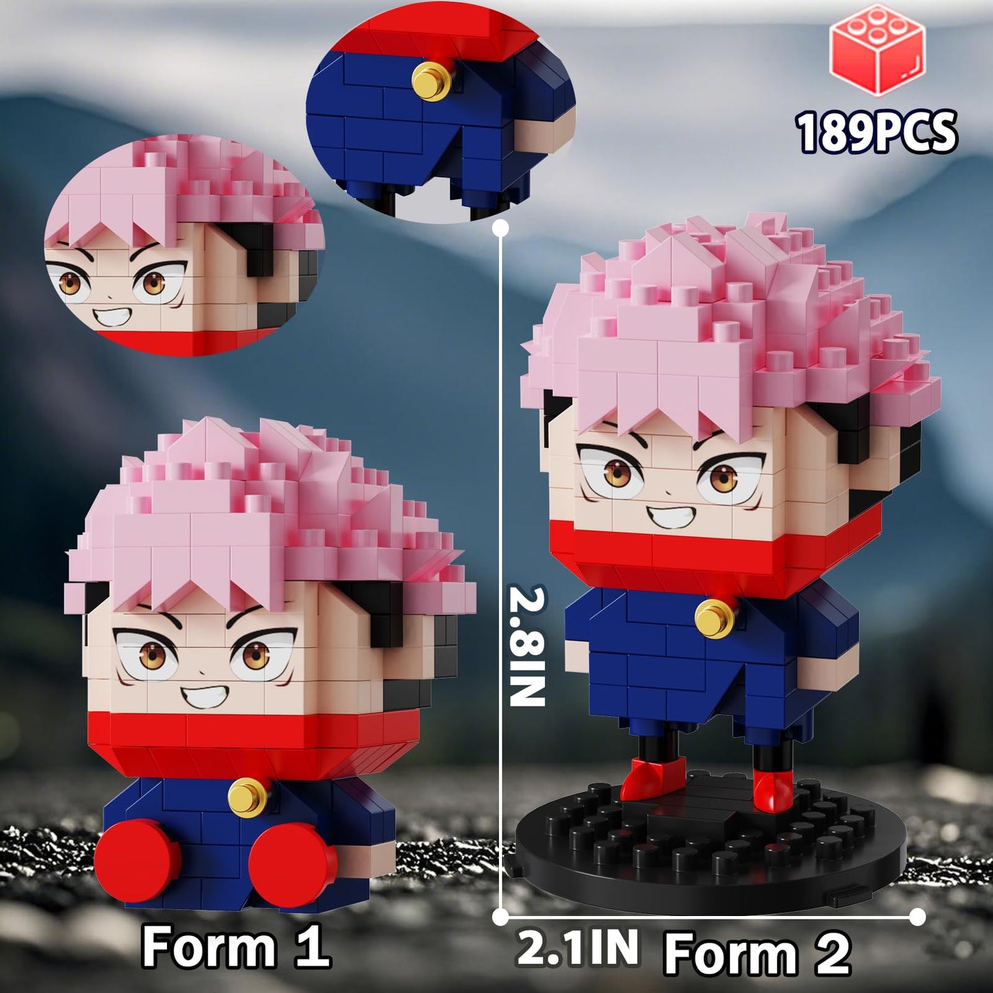 JESGO 5 JJK Jujutsu Battle Figures Building Blocks Set – 961PCS, 2-in-1 Sitting & Standing Collectibles