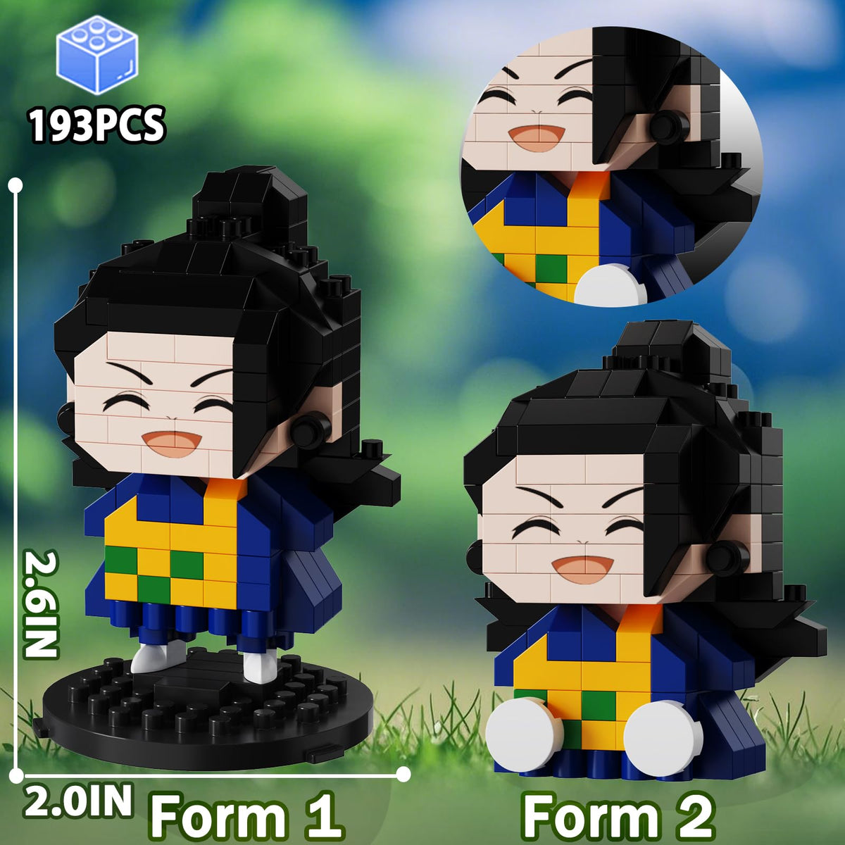 JESGO 5 JJK Jujutsu Battle Figures Building Blocks Set – 961PCS, 2-in-1 Sitting & Standing Collectibles