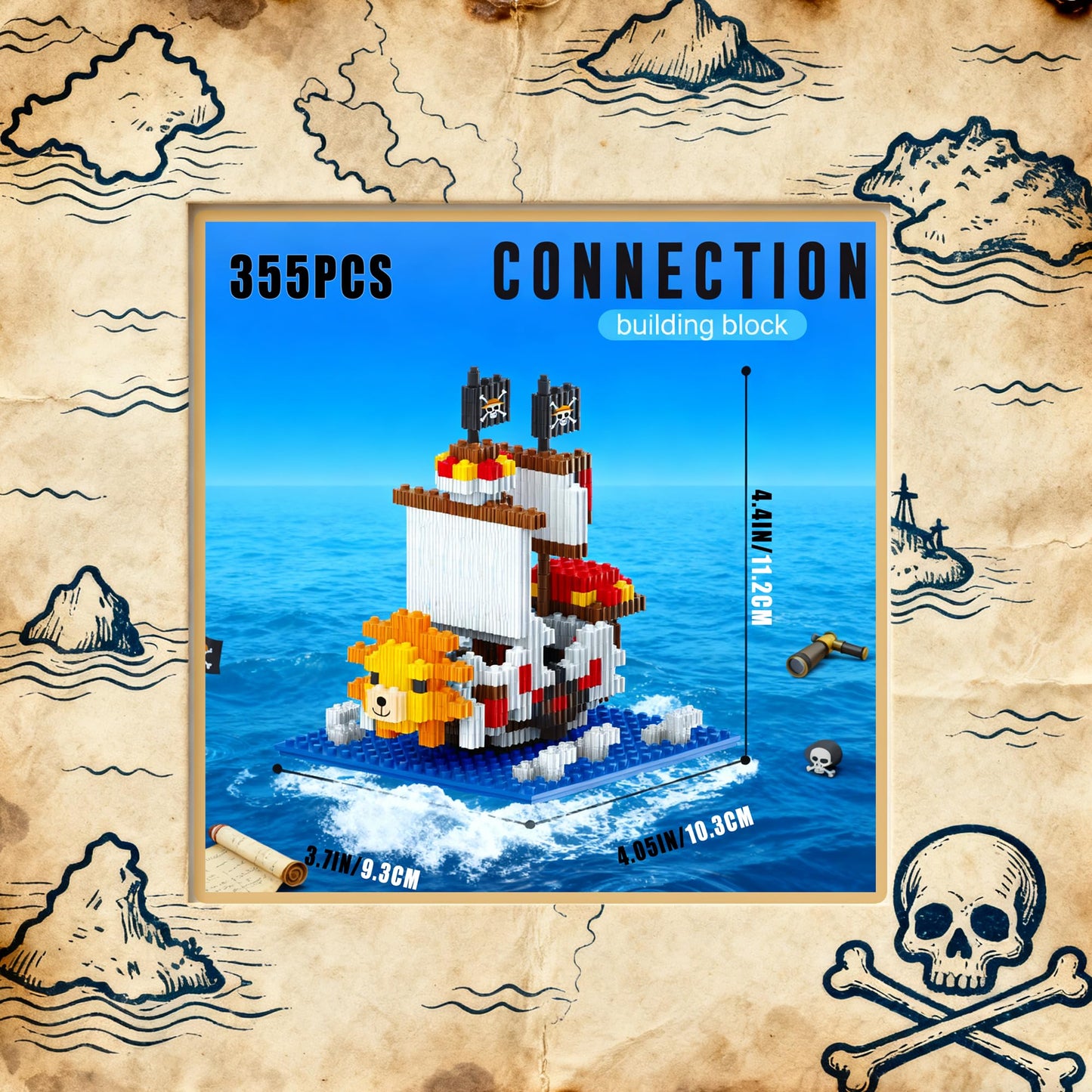 JESGO 5 Mini Pirate Ship Building Blocks | Collectible Ship Sets for Teens 14+