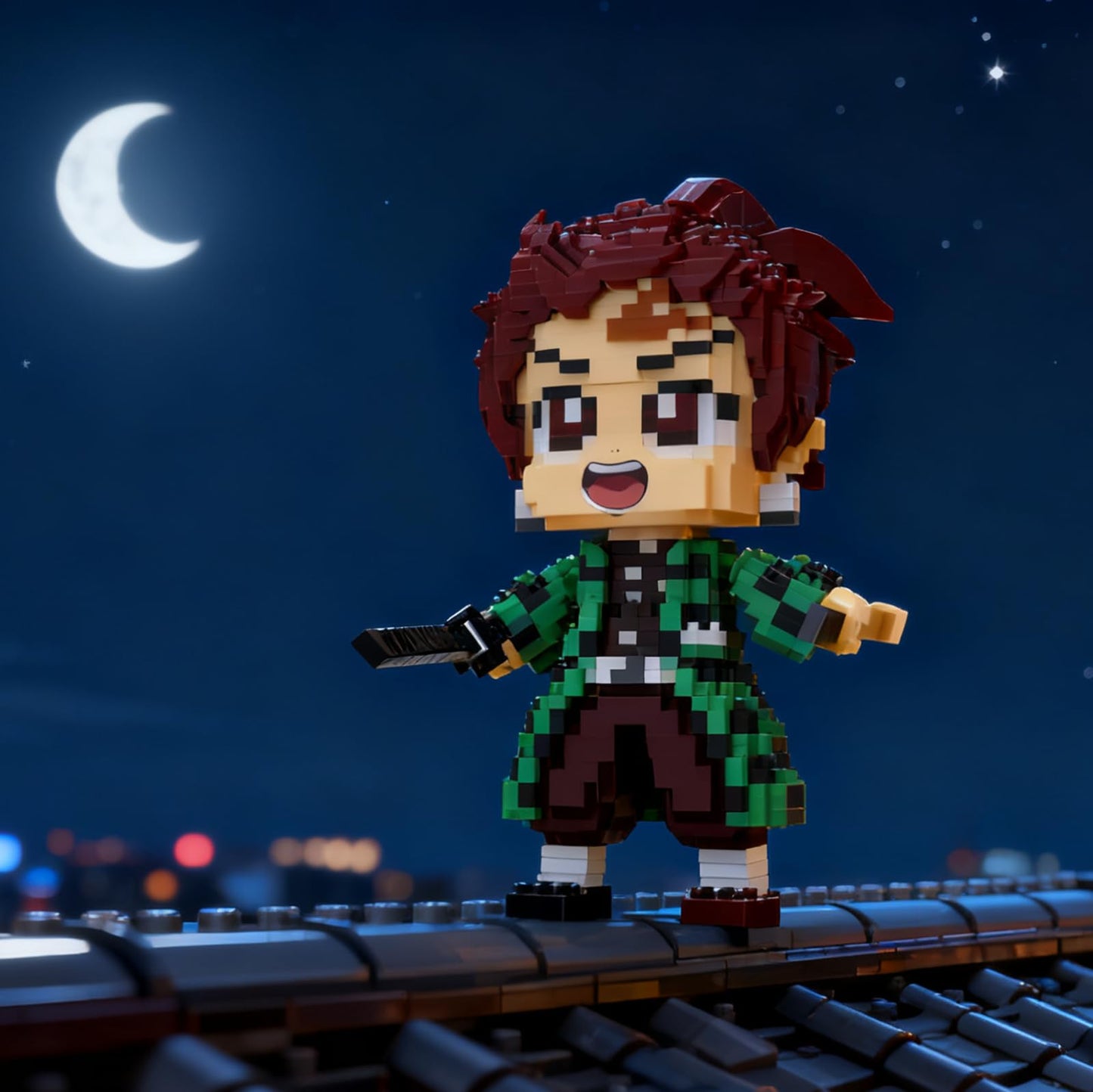 JESGO Kill Demon Figure Tanji rou Building Block Set | Monster Slayer Protagonist Micro Brick Models 1500PCS