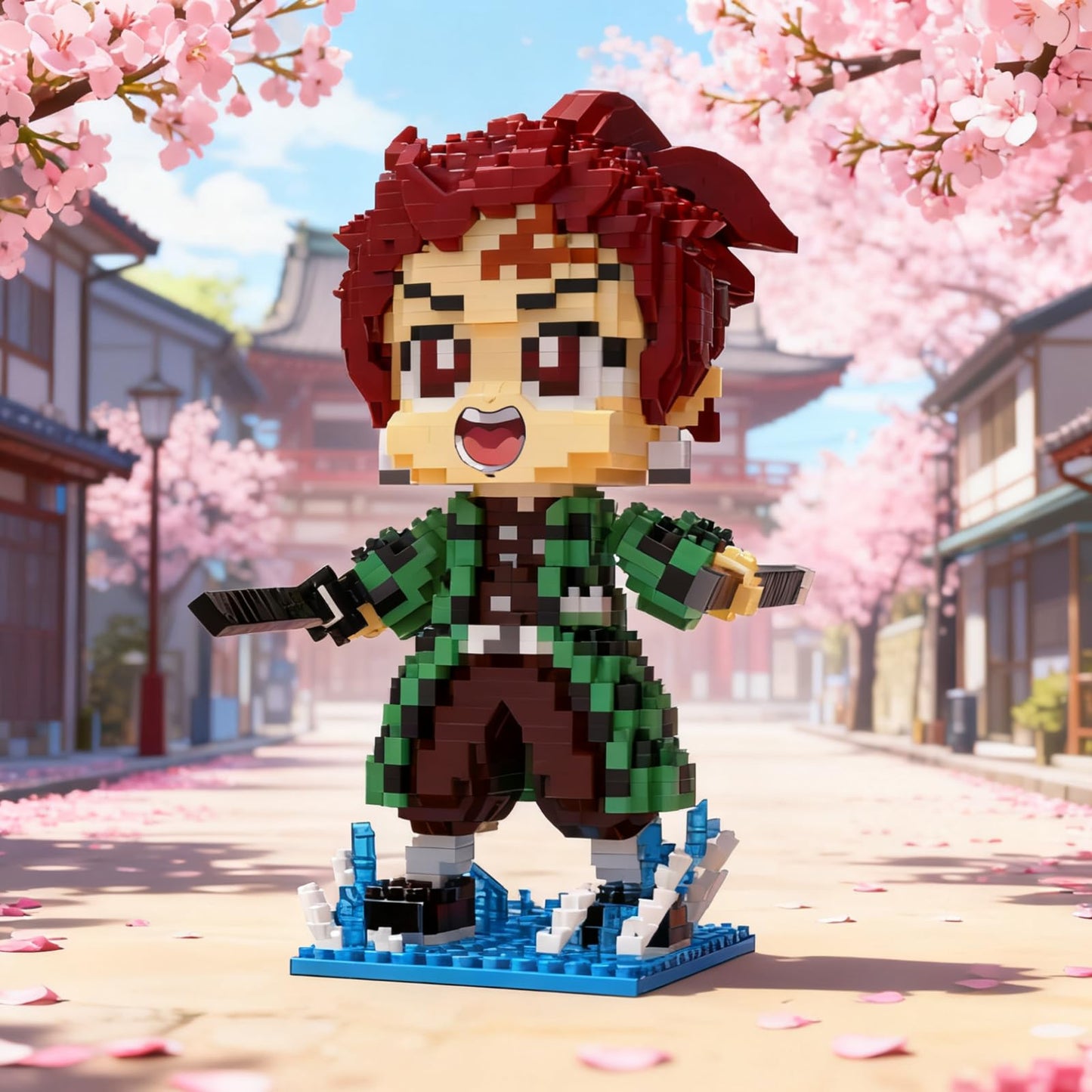 JESGO Kill Demon Figure Tanji rou Building Block Set | Monster Slayer Protagonist Micro Brick Models 1500PCS
