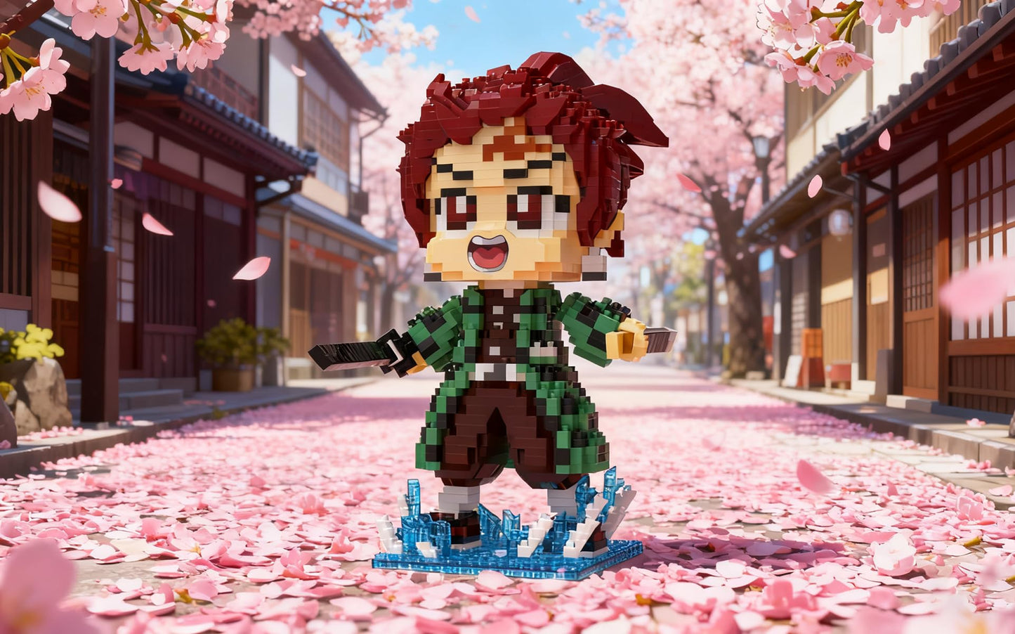 JESGO Kill Demon Figure Tanji rou Building Block Set | Monster Slayer Protagonist Micro Brick Models 1500PCS