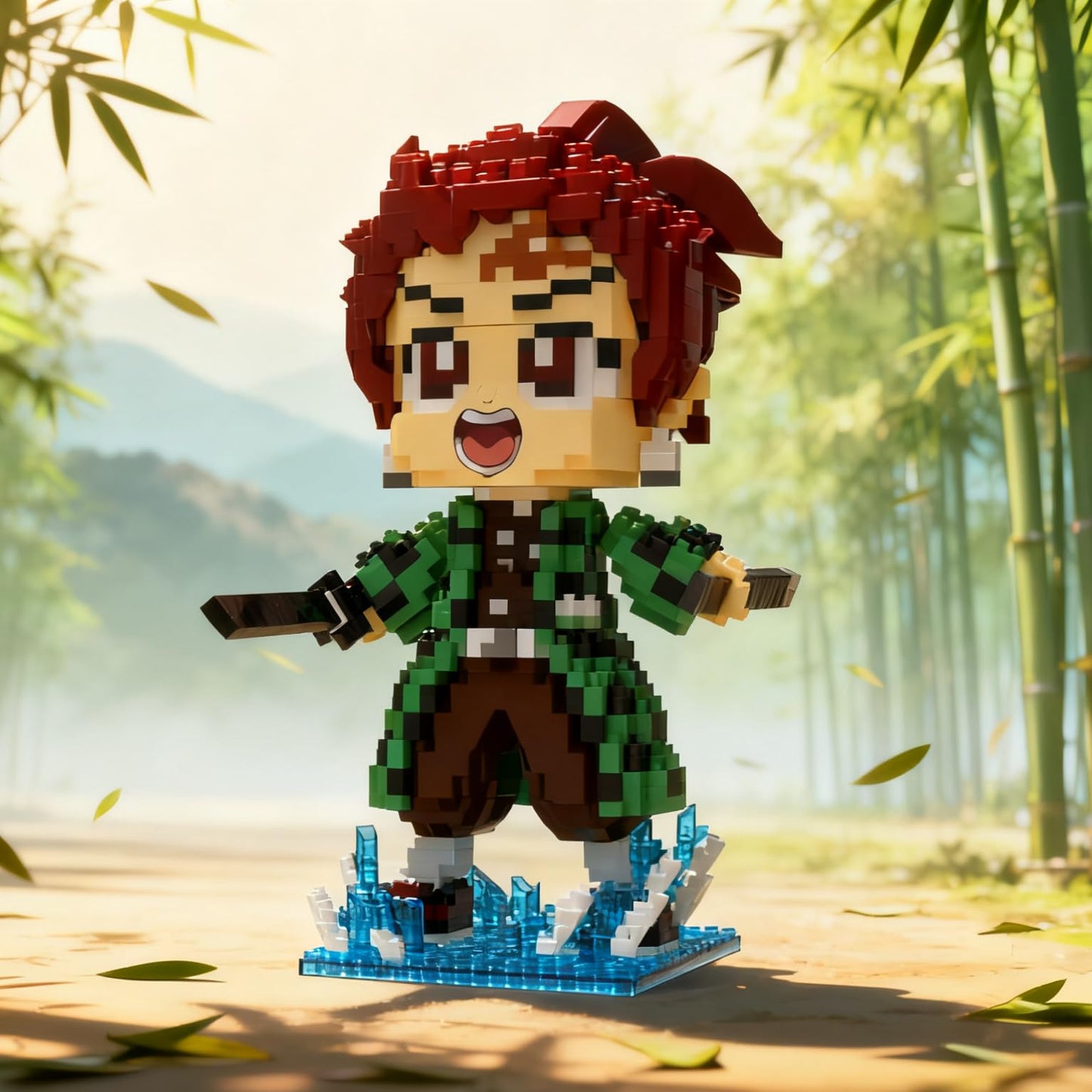 JESGO Kill Demon Figure Tanji rou Building Block Set | Monster Slayer Protagonist Micro Brick Models 1500PCS