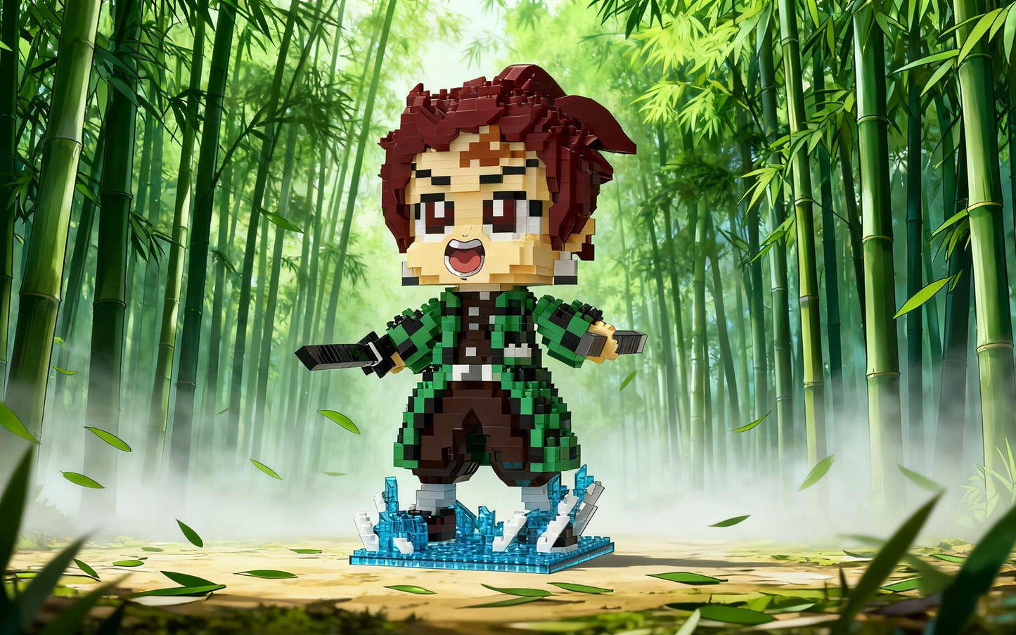 JESGO Kill Demon Figure Tanji rou Building Block Set | Monster Slayer Protagonist Micro Brick Models 1500PCS