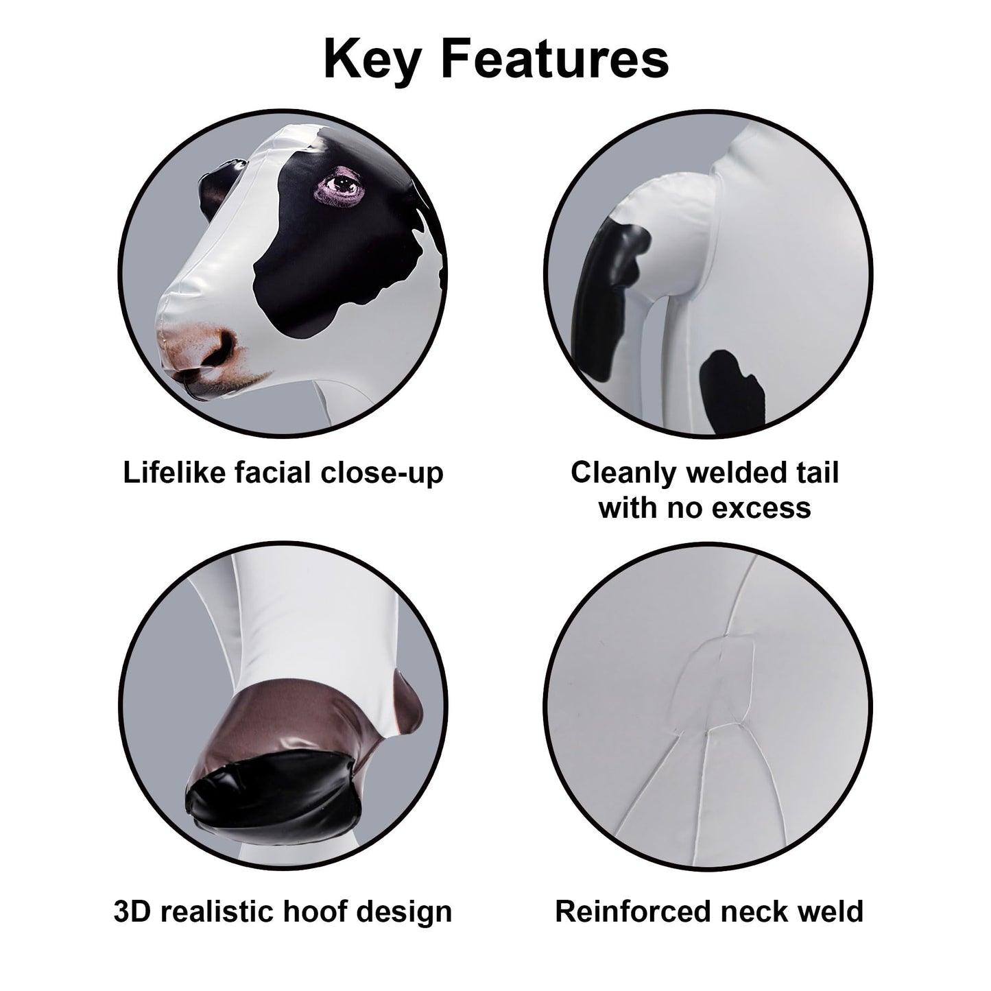 Jet Creations Cow Inflatable - 37-Inch Baby Cow for Pool Parties, Birthday Decor, Indoor/Outdoor Decor