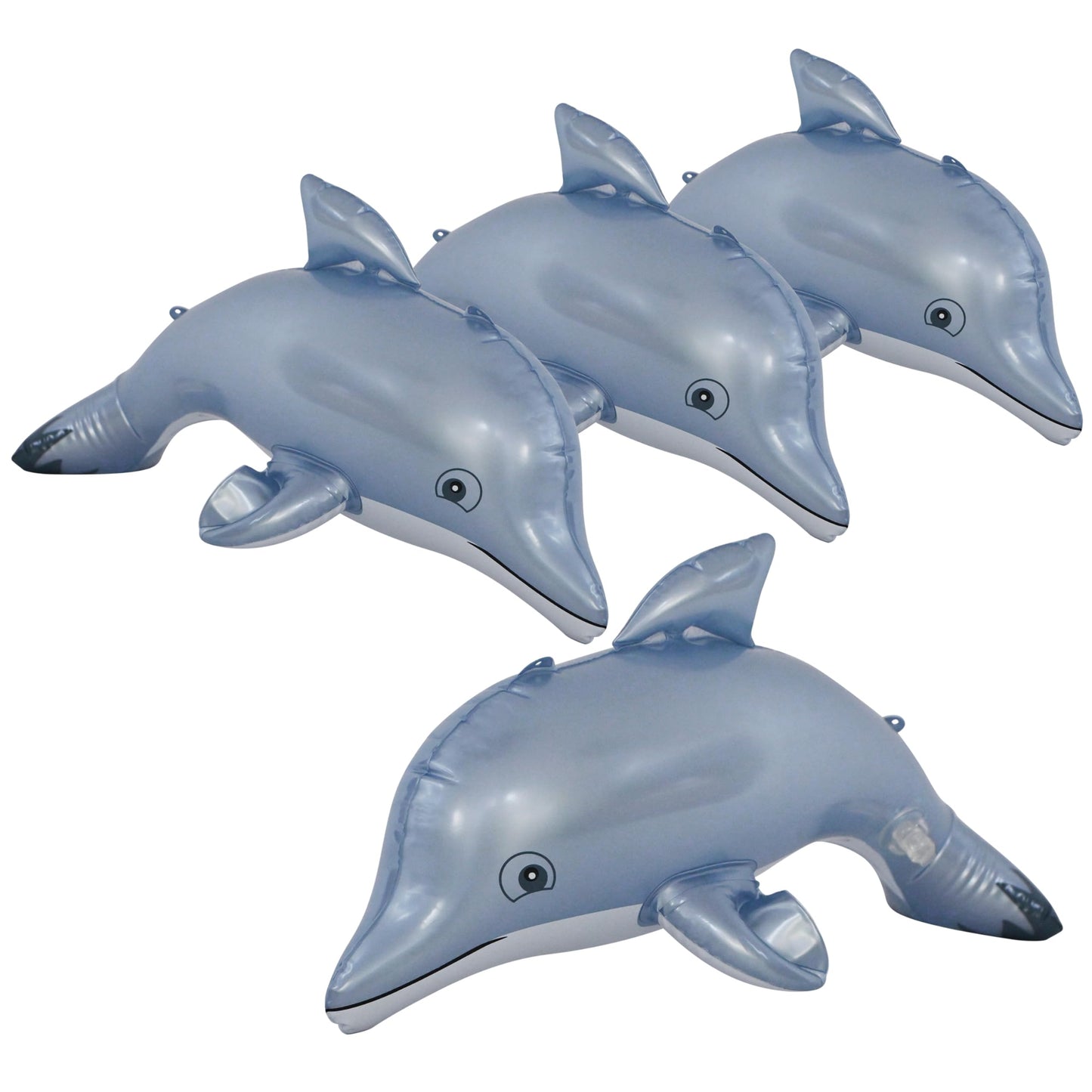 Jet Creations Inflatable Dolphin Set – Pack of 4, 20-Inch Pool Toys & Decor