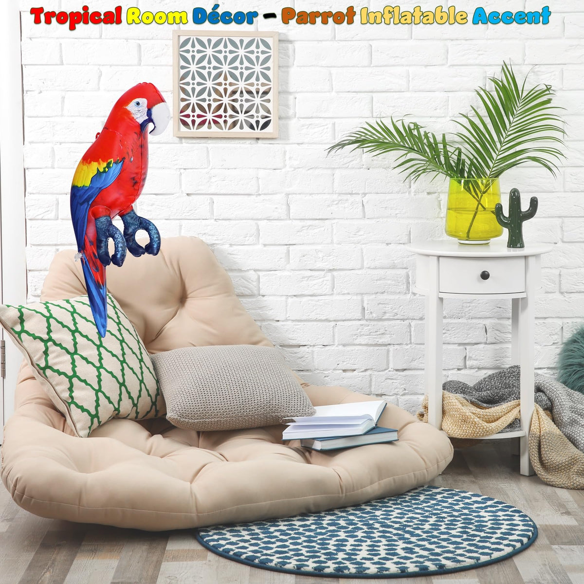 Jet Creations 24-inch Scarlet Macaw Parrot – Durable PVC, Indoor/Outdoor Decor