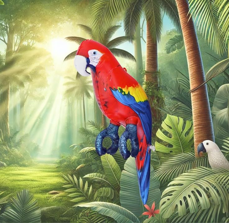 Jet Creations 24-inch Scarlet Macaw Parrot – Durable PVC, Indoor/Outdoor Decor