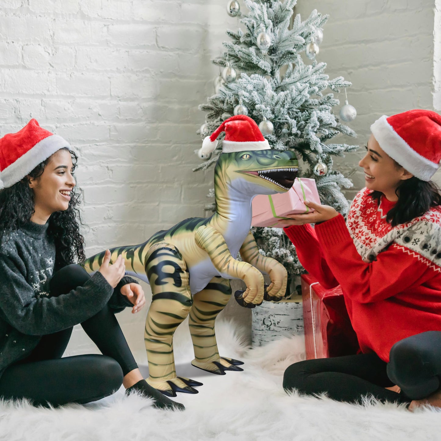 Jet Creations Large Velociraptor Inflatable — 51-Inch Durable & Lifelike Dinosaur