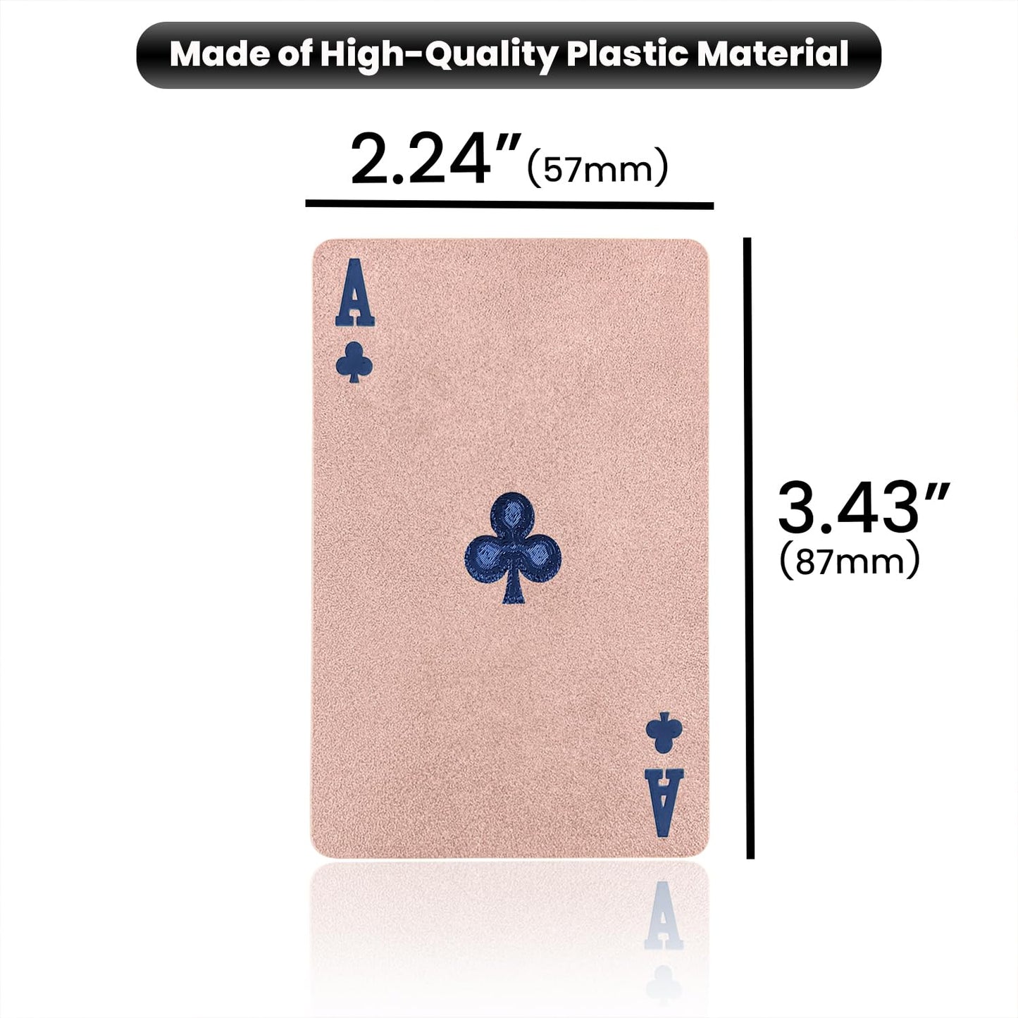 Jeuristic Unique Interomix Waterproof Playing Cards – Premium Plastic Deck, Shiny Pink
