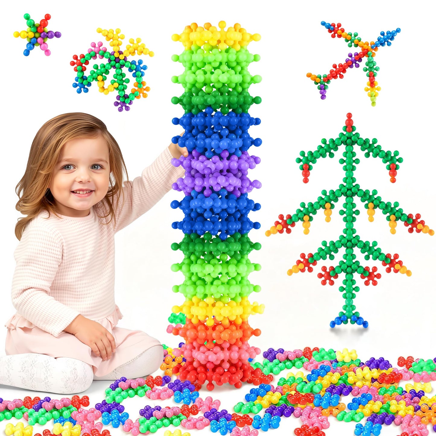 JGLXF 400-Piece Building Blocks Set – STEM Educational Interlocking Blocks for Ages 3+