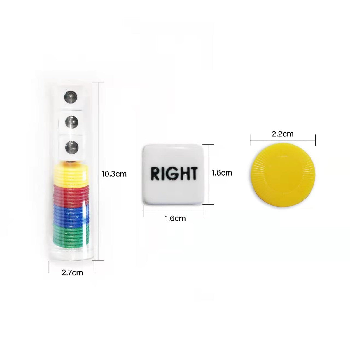 JHFY Left Right Center Dice Game Set Bundle – 4 Pack | Party Night Fun