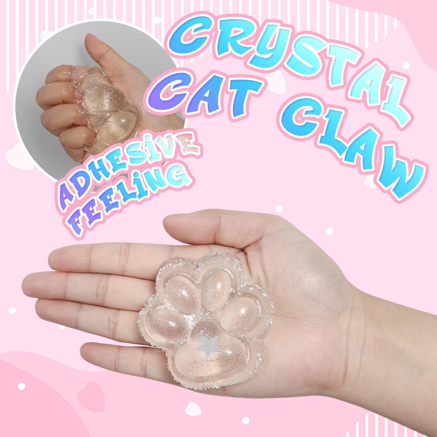 JIACAI Squishy Paw Cat Paw Squeeze Toy – Stress-Relief Fidget Mochi