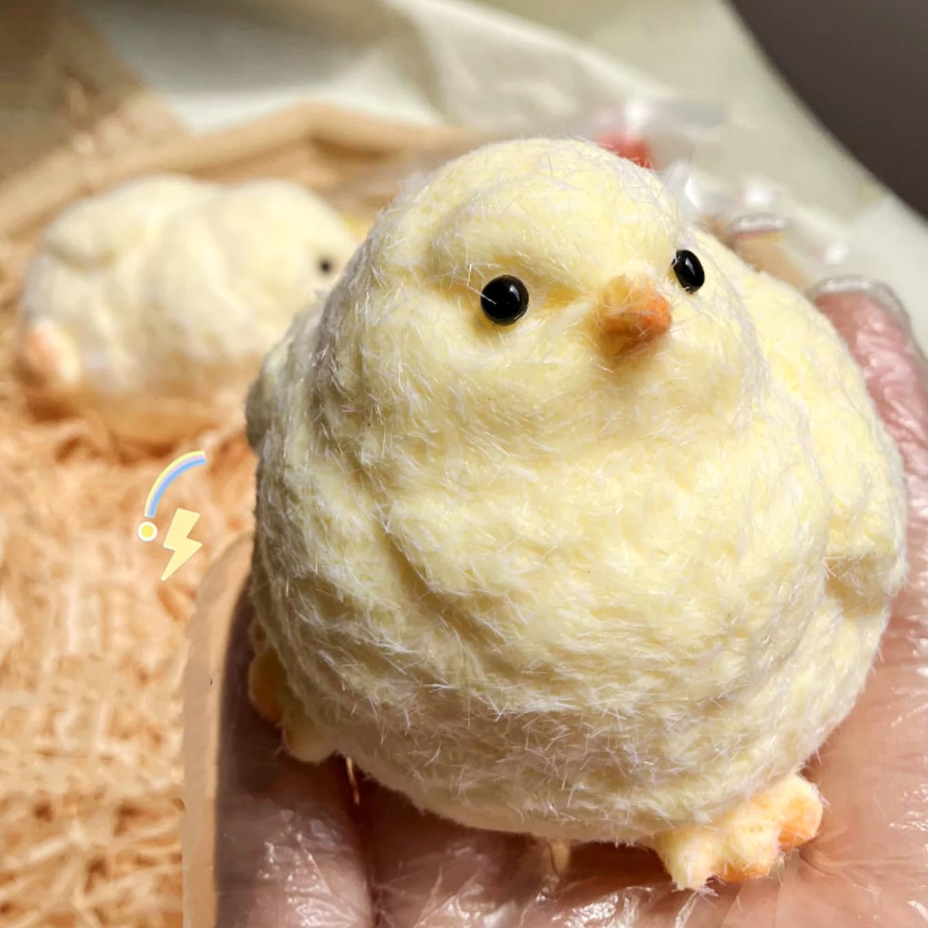 JIACAI 2pcs Handmade Chick Squishy Toys | Ultra-Soft Fidget Silicone Squeeze Toys