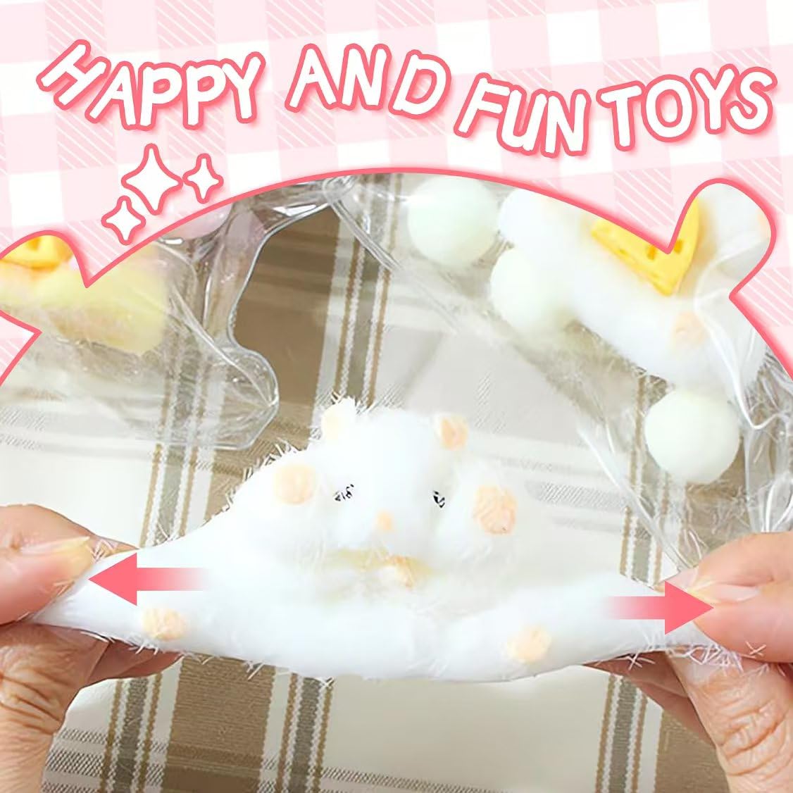JIACAI 2pcs Squishy Hamster Toys – Cute Squeeze Fidget Stress Relievers