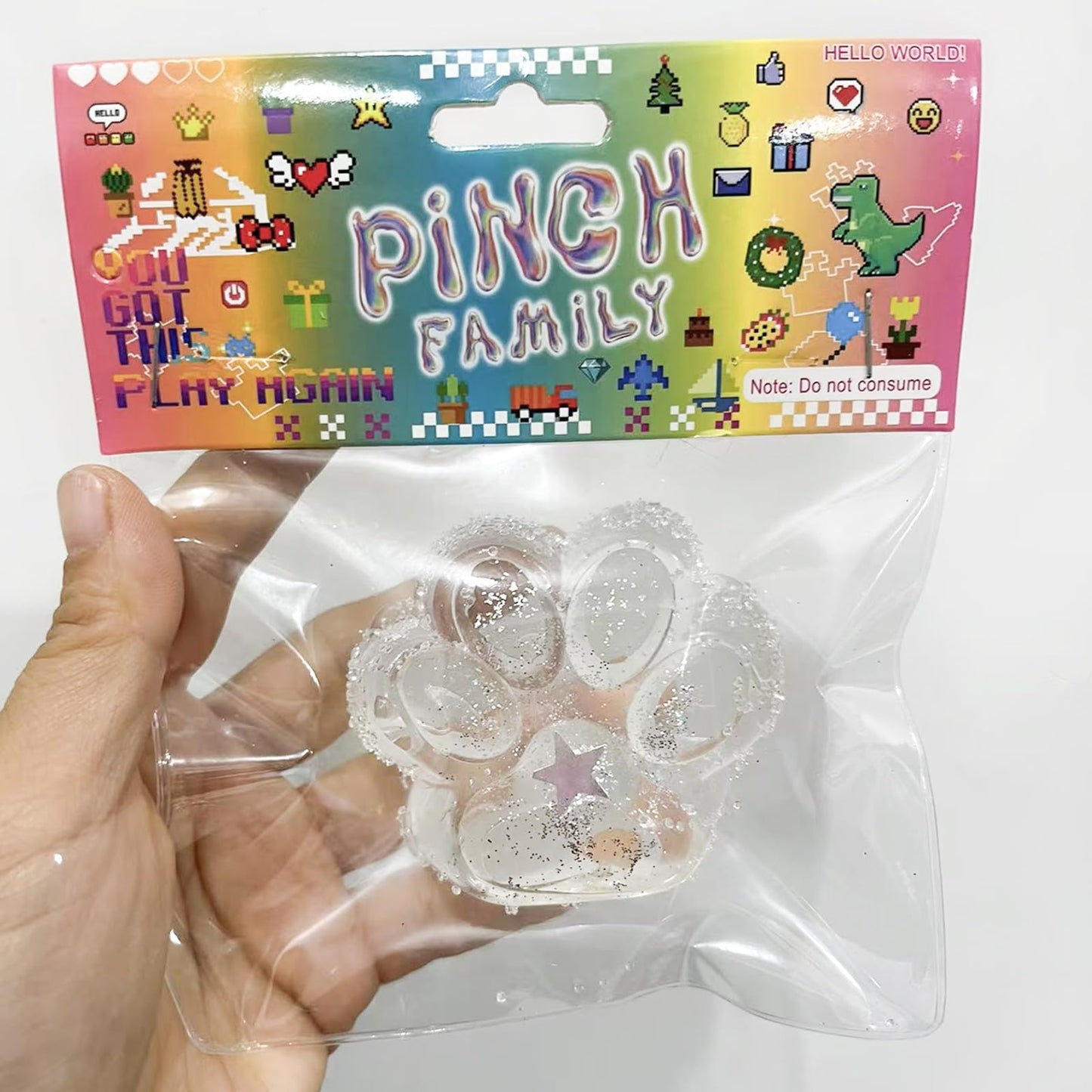 JIACAI Squishy Paw Cat Paw Squeeze Toy – Stress-Relief Fidget Mochi