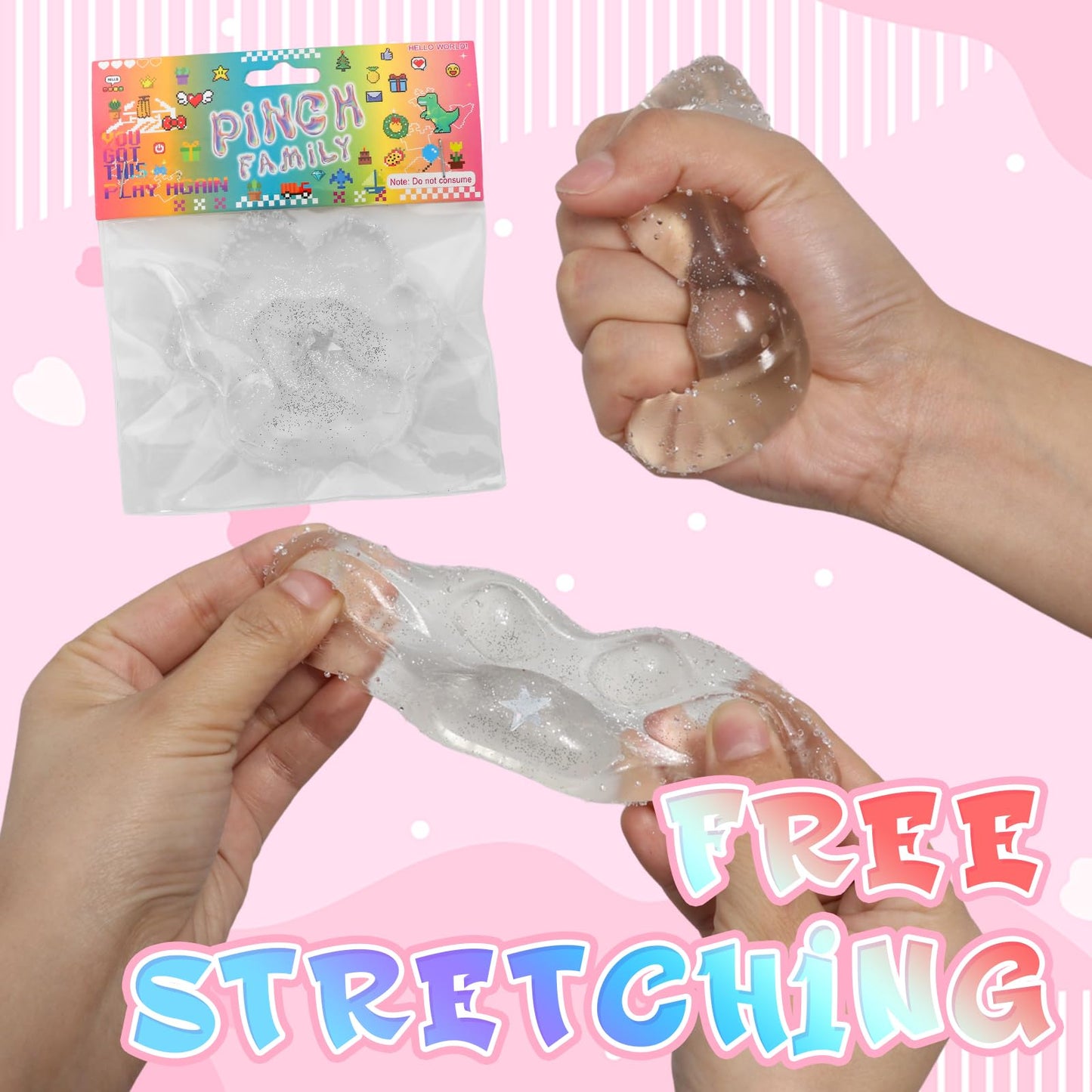 JIACAI 2pcs Squishy Paw Toys – Cat Paw Squeeze Fidget Toys for Stress Relief