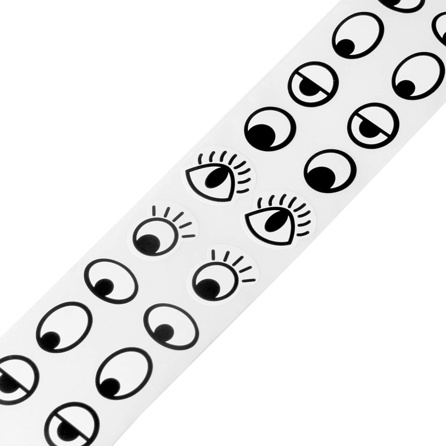 JIAKAI 2000 Pieces Eye Stickers Labels – Self-Adhesive Eyes for DIY Crafts (Black & White)