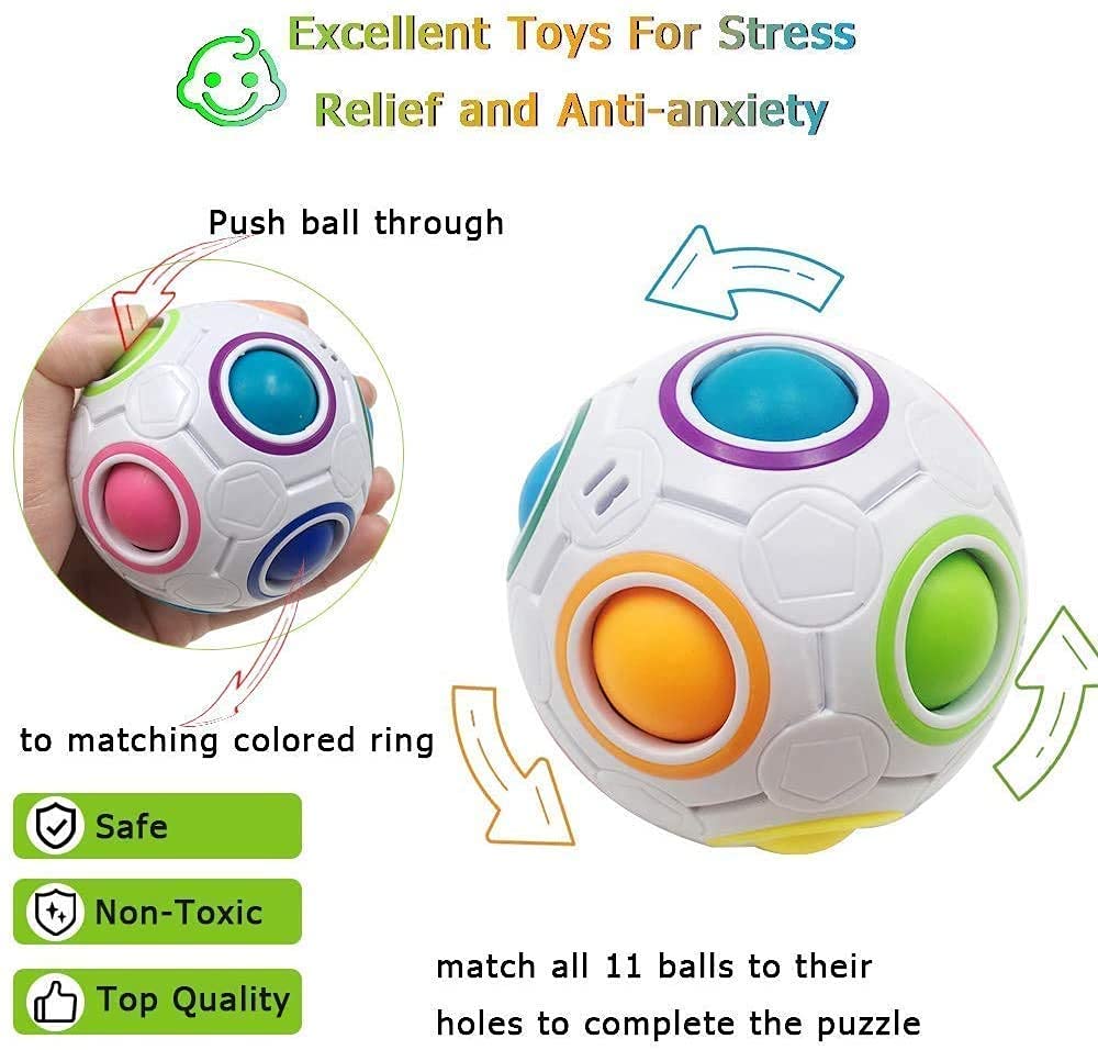 JIANGRUI Sensory Fidget Toys Set 7 Pack – Stress Relief & Focus Tools
