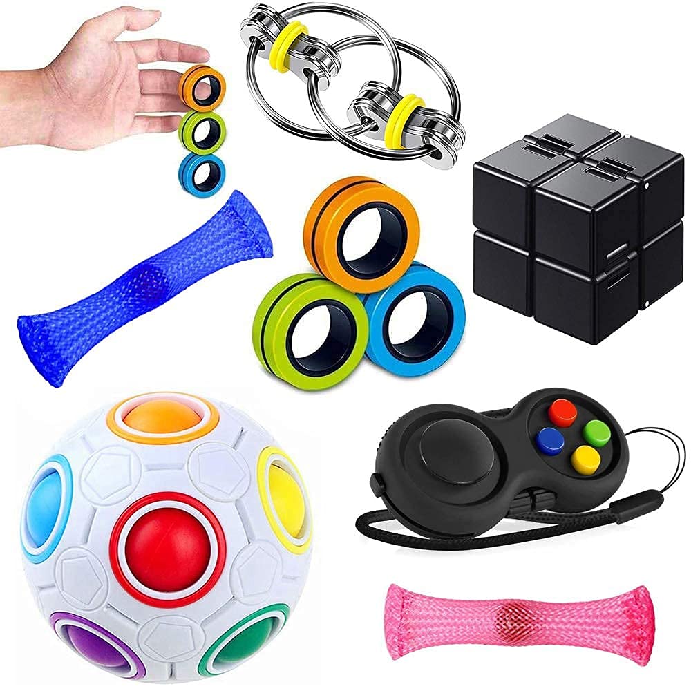 JIANGRUI Sensory Fidget Toys Set 7 Pack – Stress Relief & Focus Tools