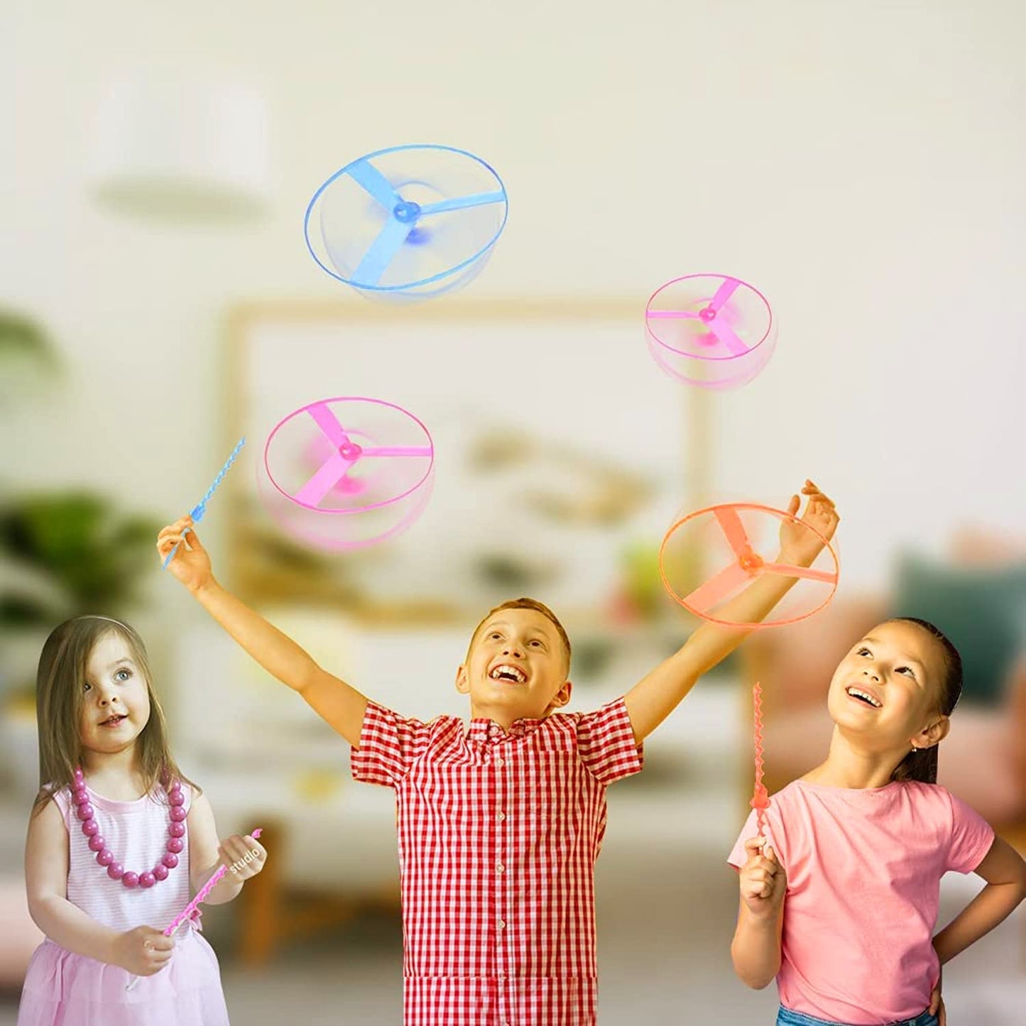 JIEOU Flying Helicopter Toy – 20-Set Outdoor Spin Circle Kit for Kids