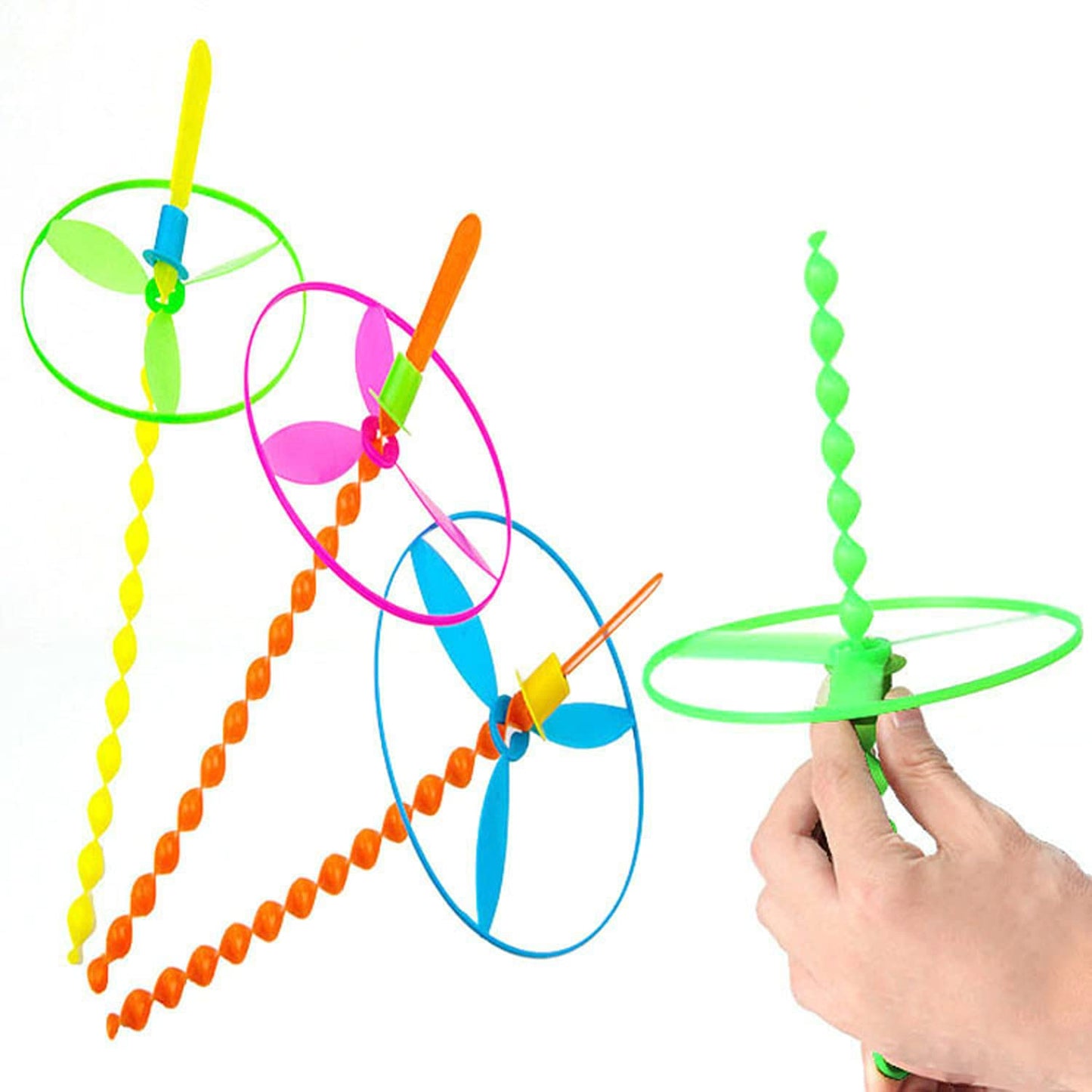 JIEOU Flying Helicopter Toy – 20-Set Outdoor Spin Circle Kit for Kids