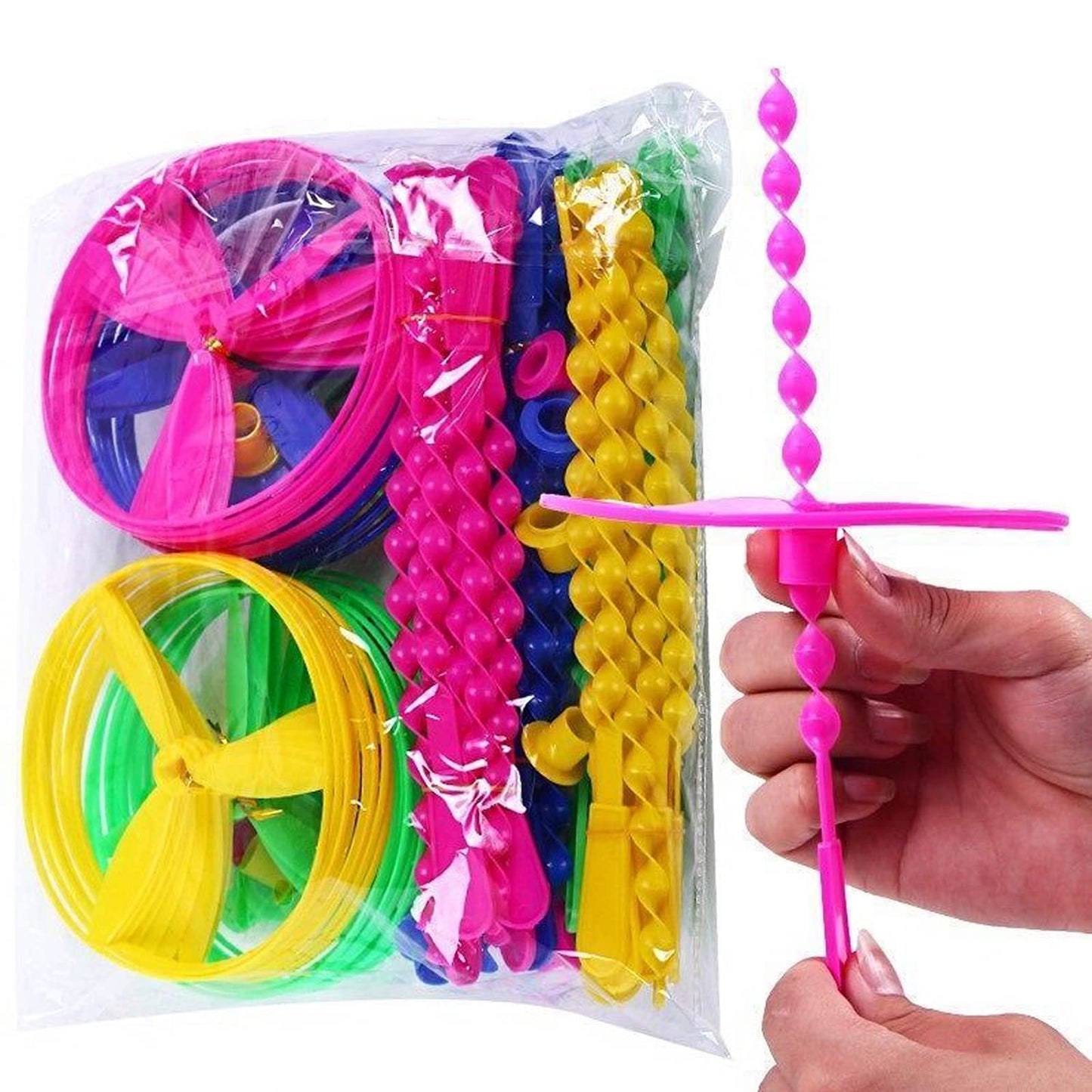 JIEOU Flying Helicopter Toy – 20-Set Outdoor Spin Circle Kit for Kids