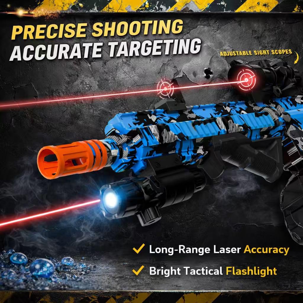 JIFTOK Electric Gel Ball Blaster — High-Speed Auto Splatter Ball with Goggles