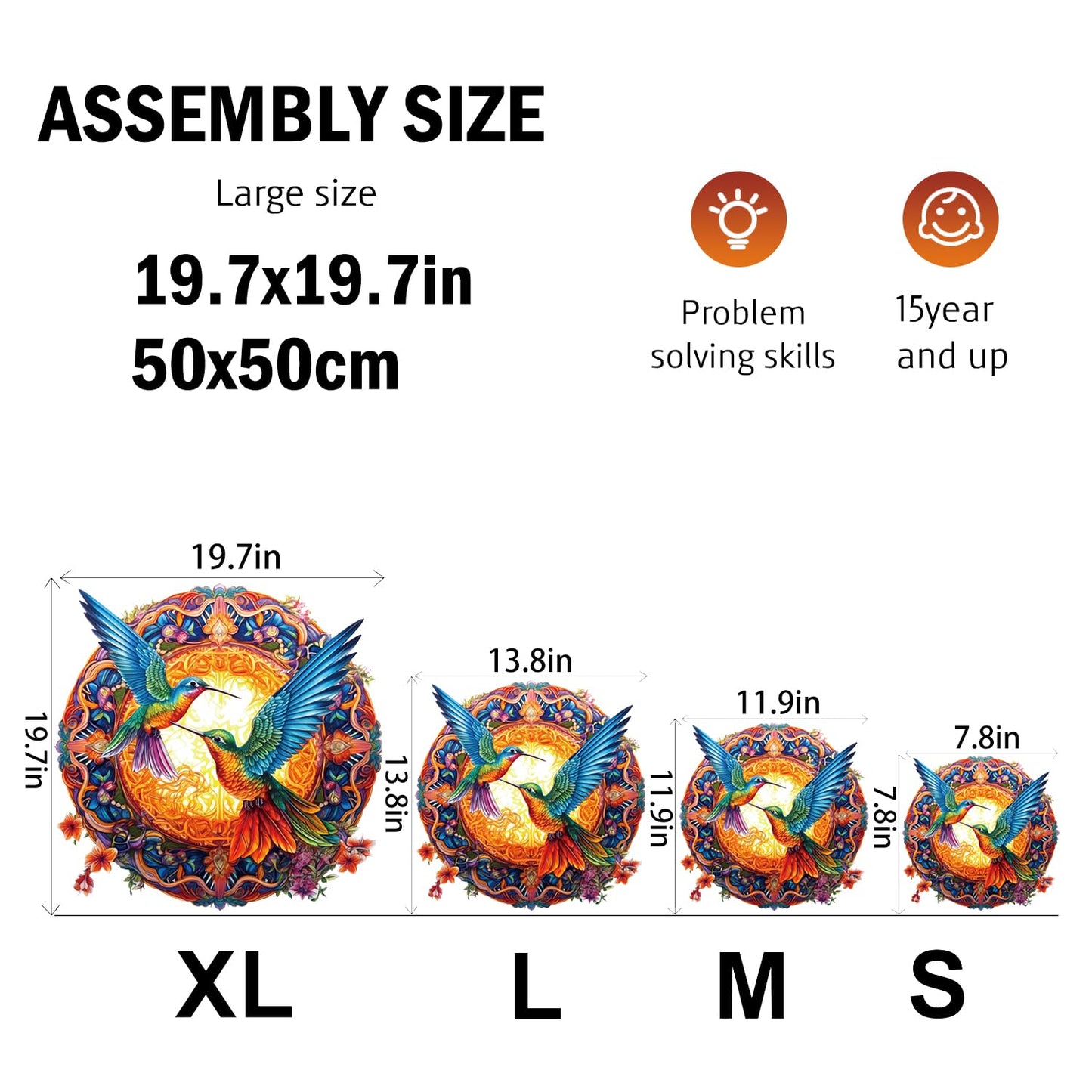 Jigfoxy Hummingbird Wooden Puzzle – XL 670-Piece Jigsaw