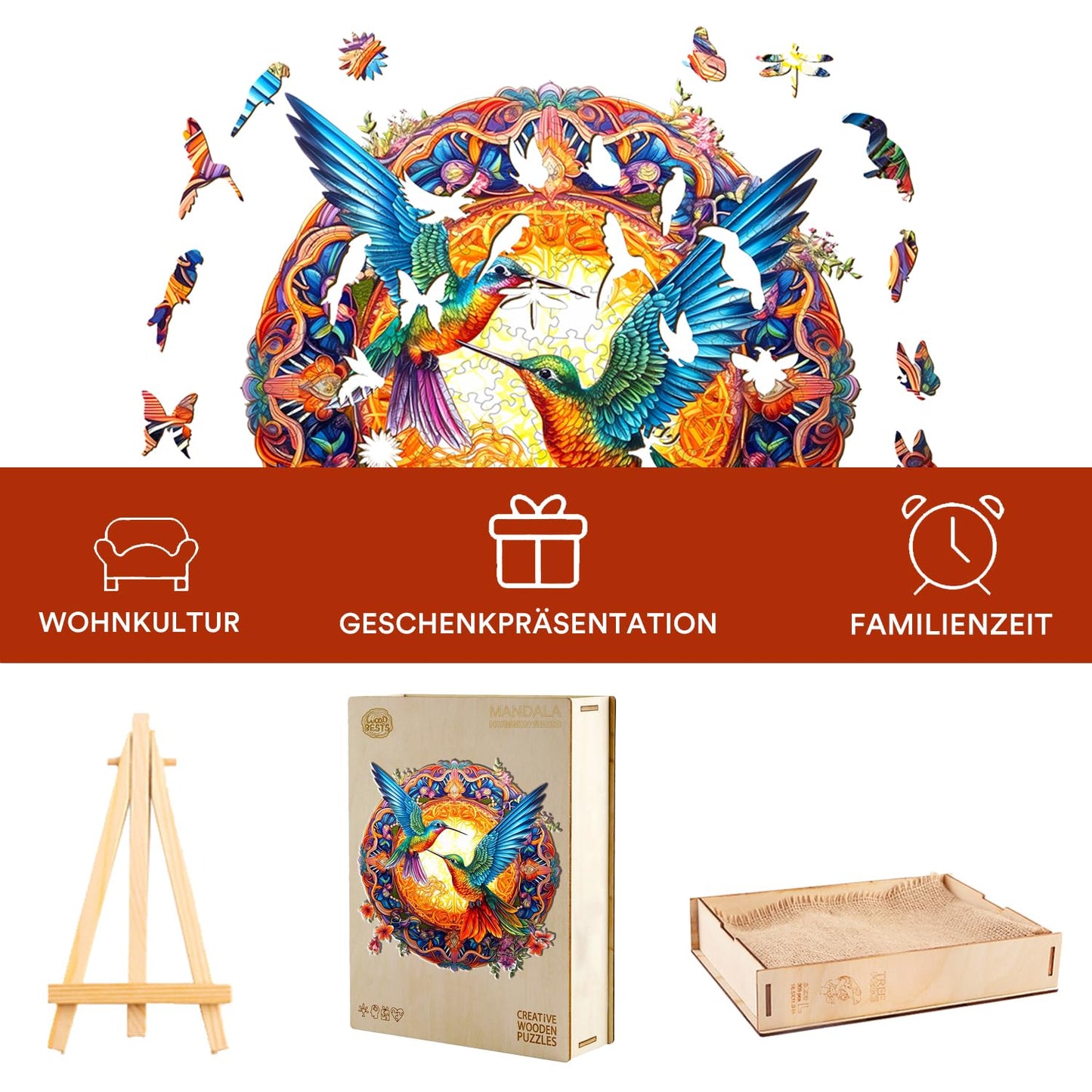 Jigfoxy Hummingbird Wooden Puzzle – XL 670-Piece Jigsaw