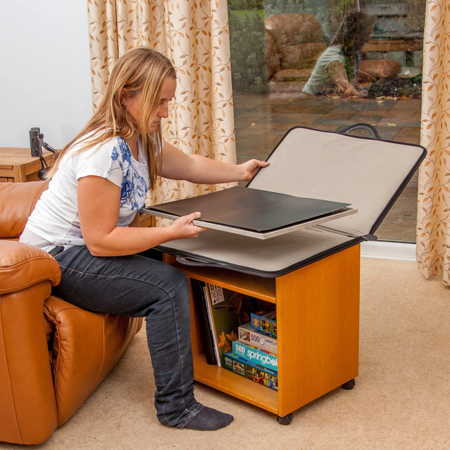 Jigthings Jigsort 500 – Jigsaw Puzzle Board with Carry Case (Up to 20.5 x 15.5 in)