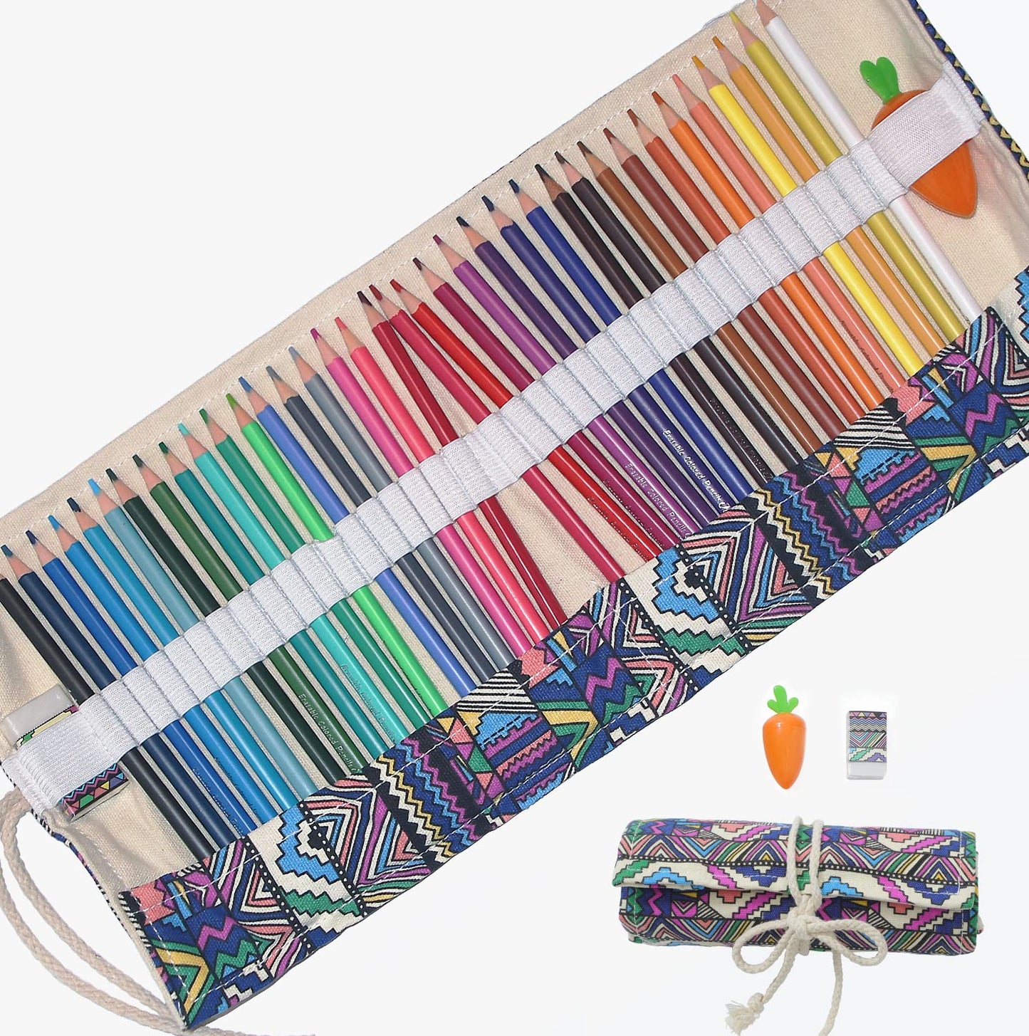 Jilide Erasable 36-Color Pencil Set with Eraser & Sharpener