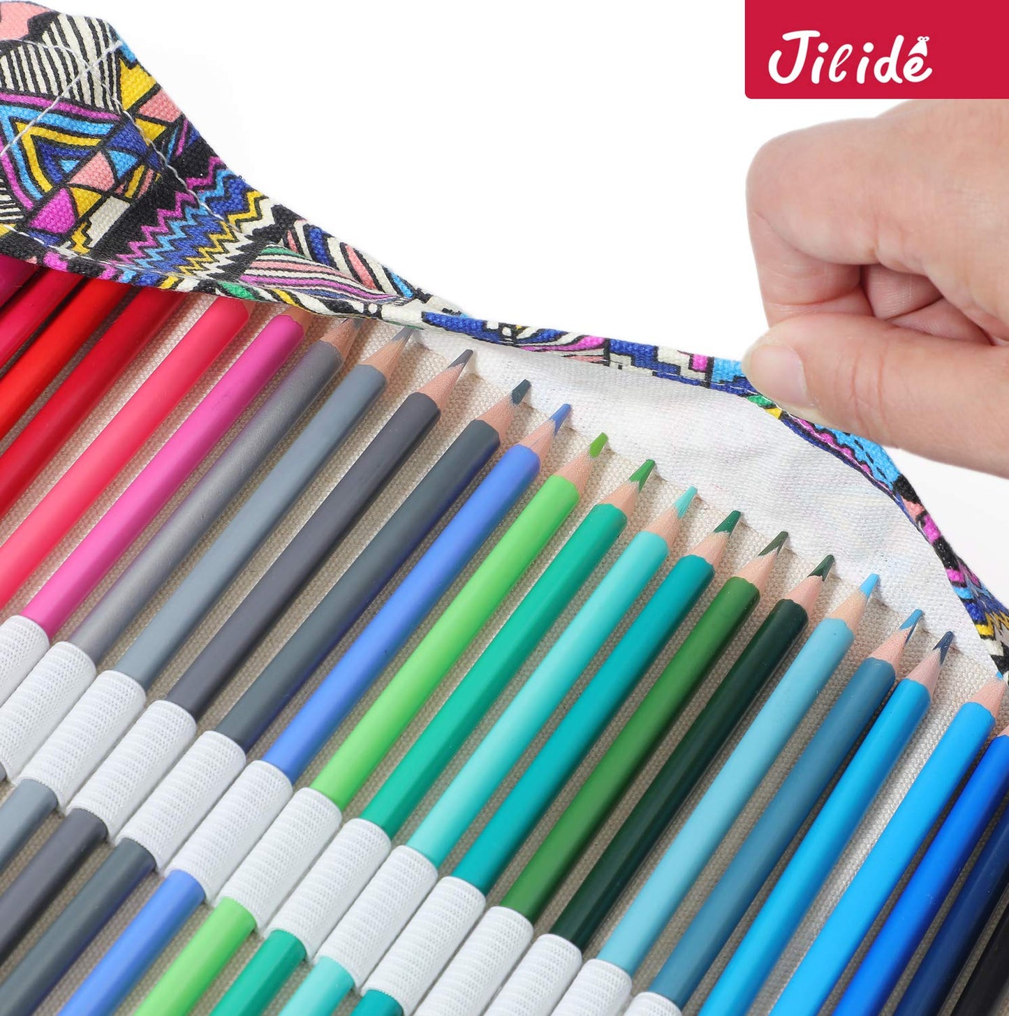 Jilide Erasable 36-Color Pencil Set with Eraser & Sharpener